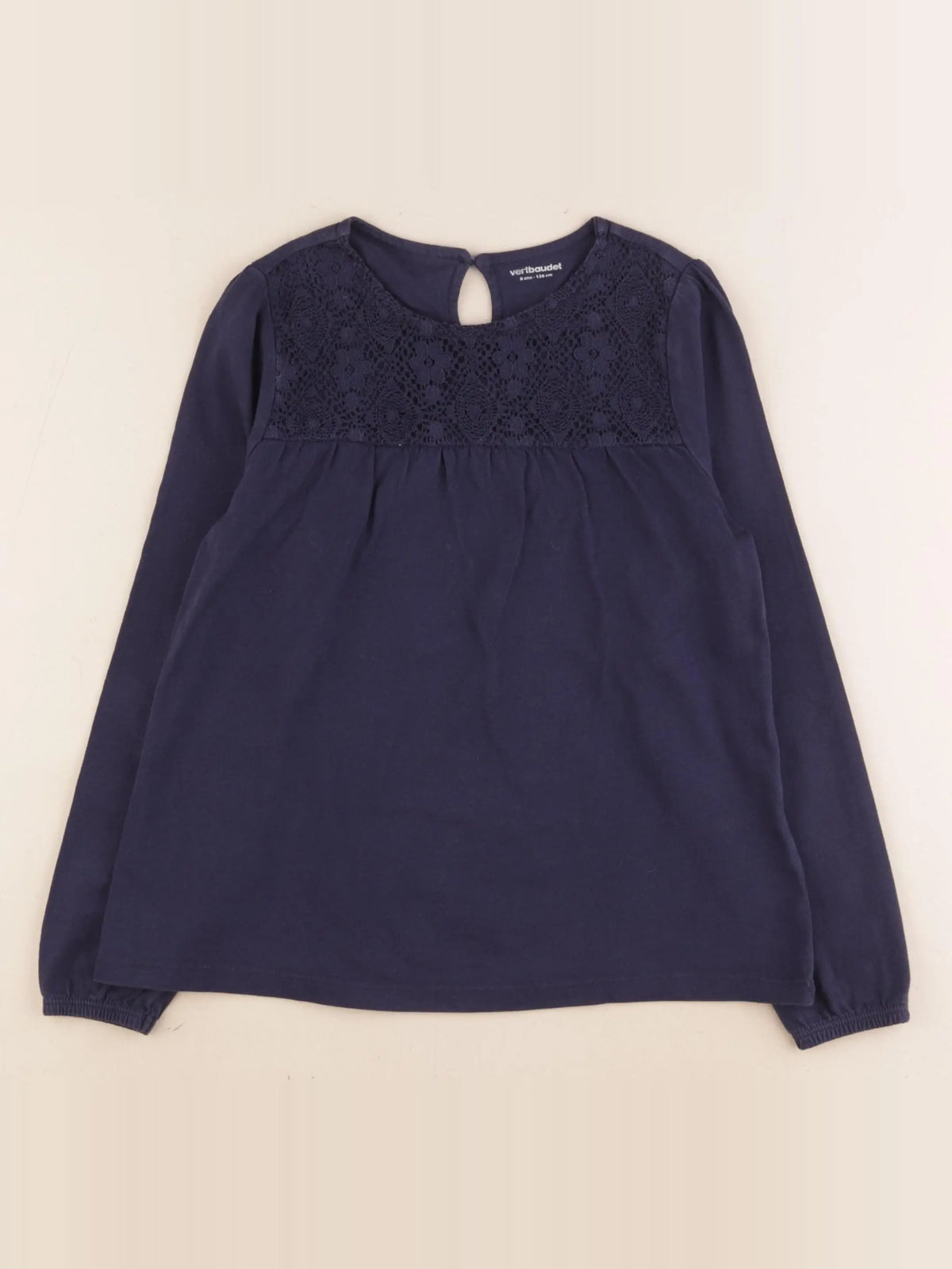 Vertbaudet - tee-shirt bleu - 8 ans