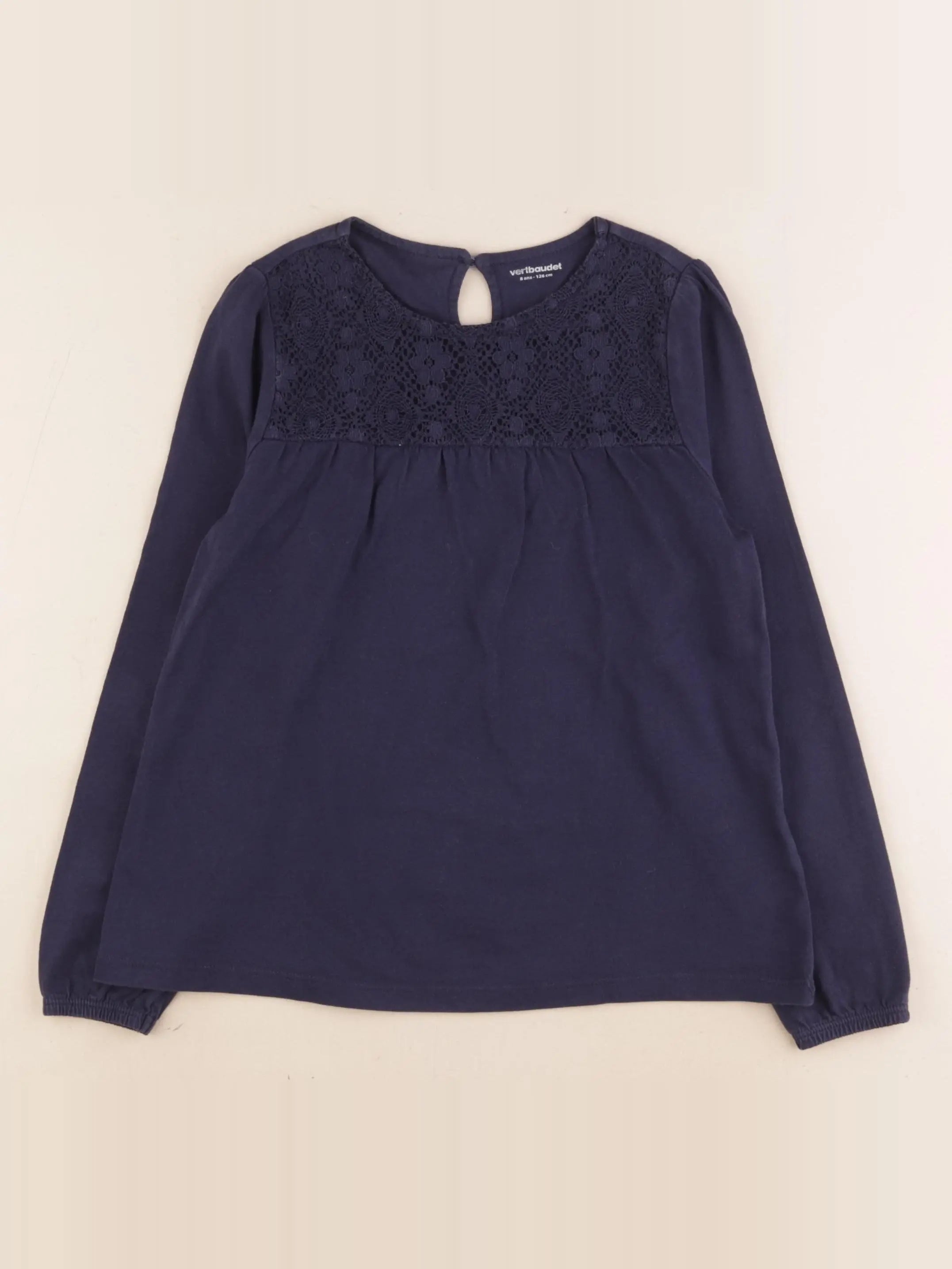 Vertbaudet - tee-shirt bleu - 8 ans