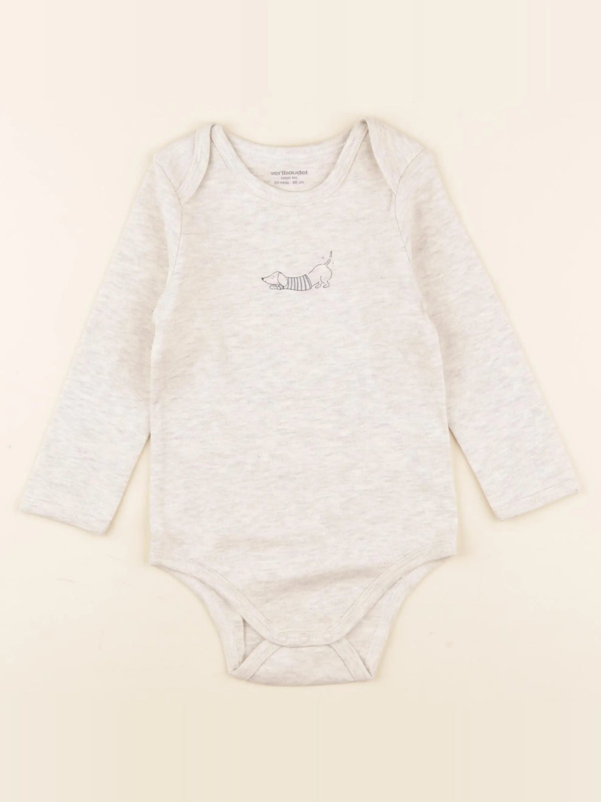 Vertbaudet - body beige - 24 mois