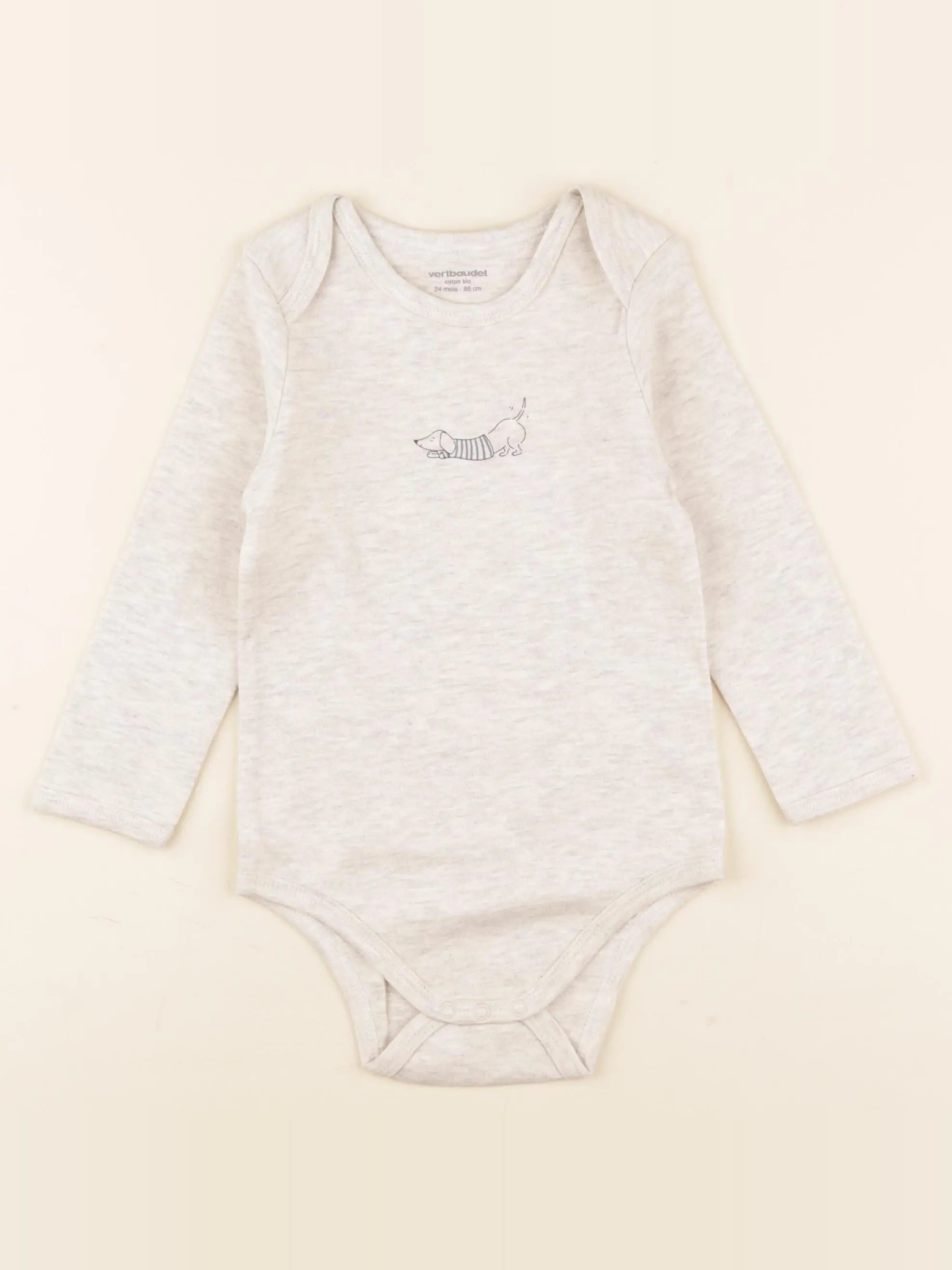 Vertbaudet - body beige - 24 mois