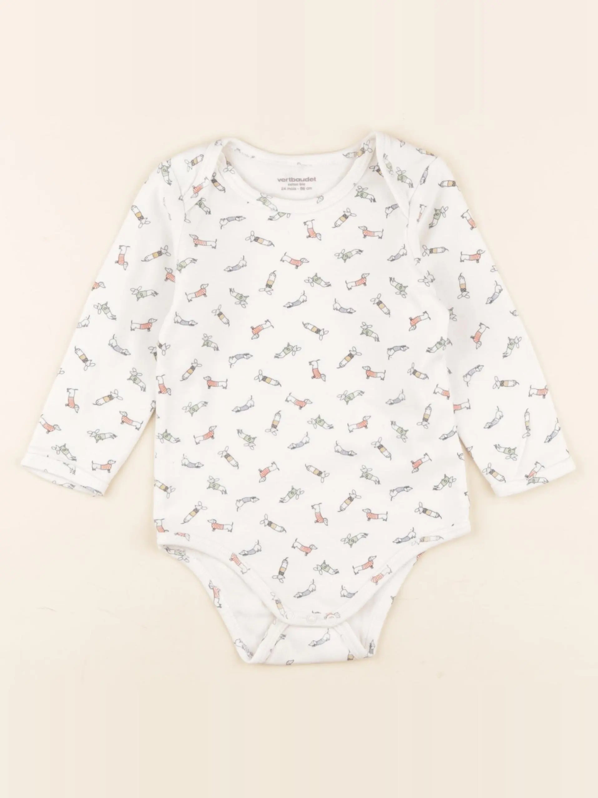 Vertbaudet - body blanc - 24 mois