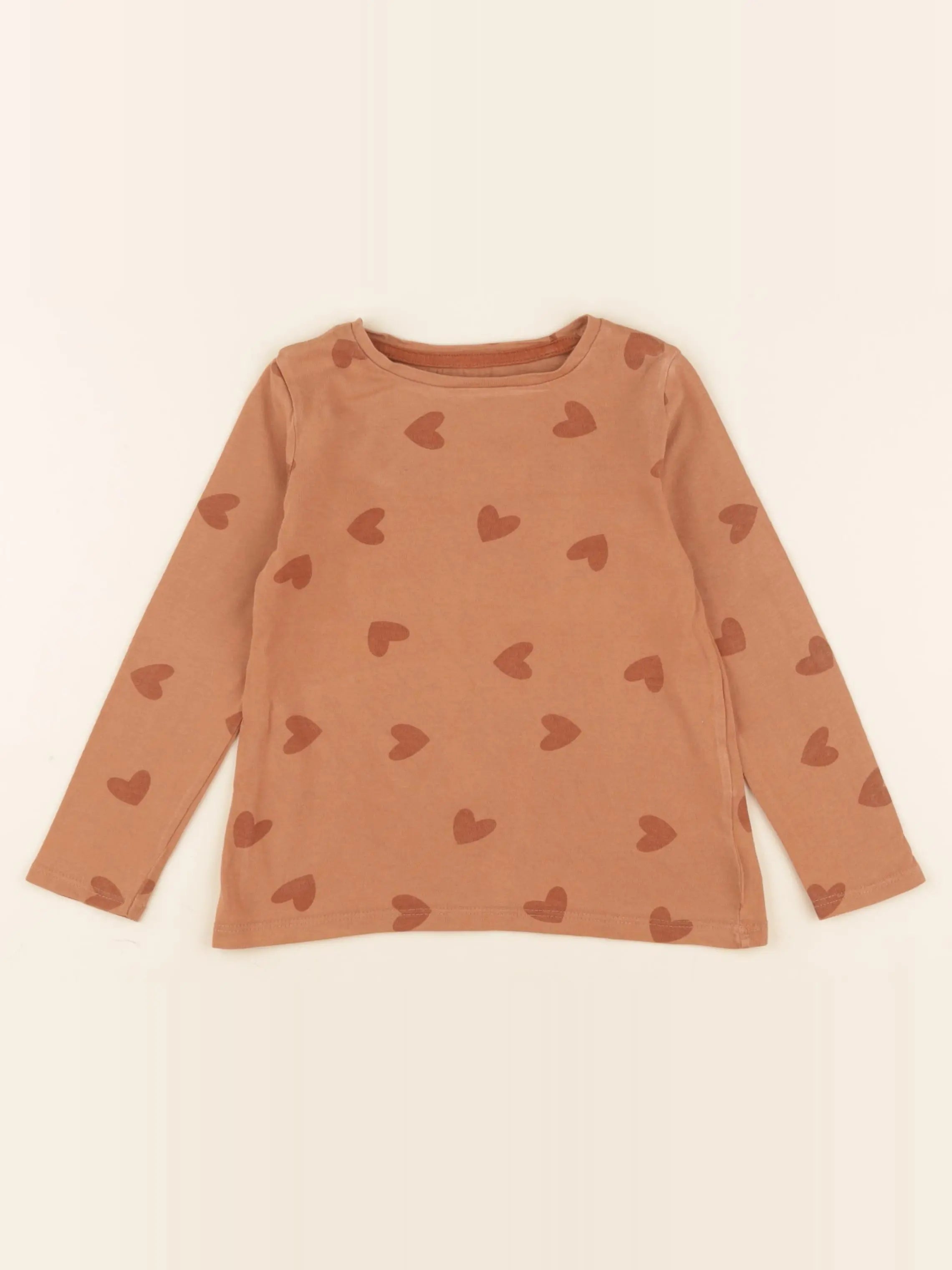 Vertbaudet - tee-shirt marron - 4 ans