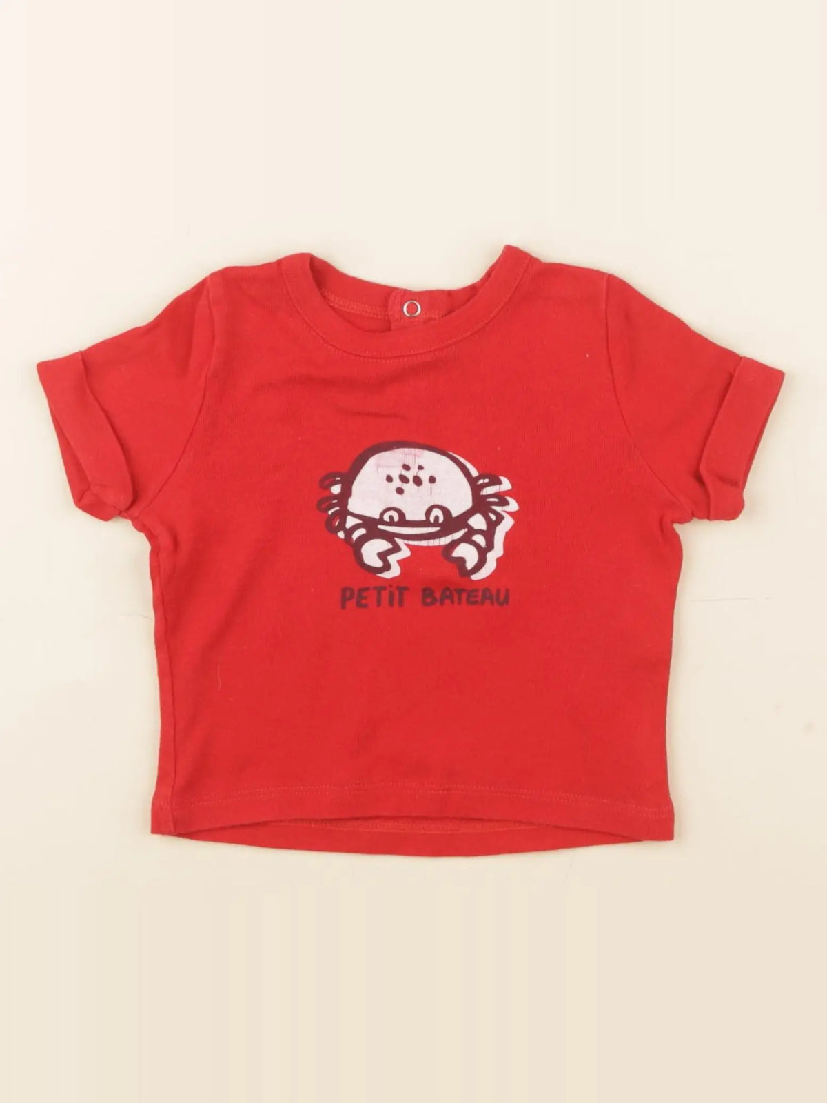 Petit Bateau - tee-shirt rouge - 6 mois