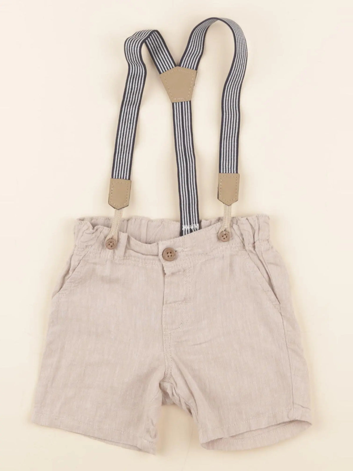 H&M - short beige - 6 mois