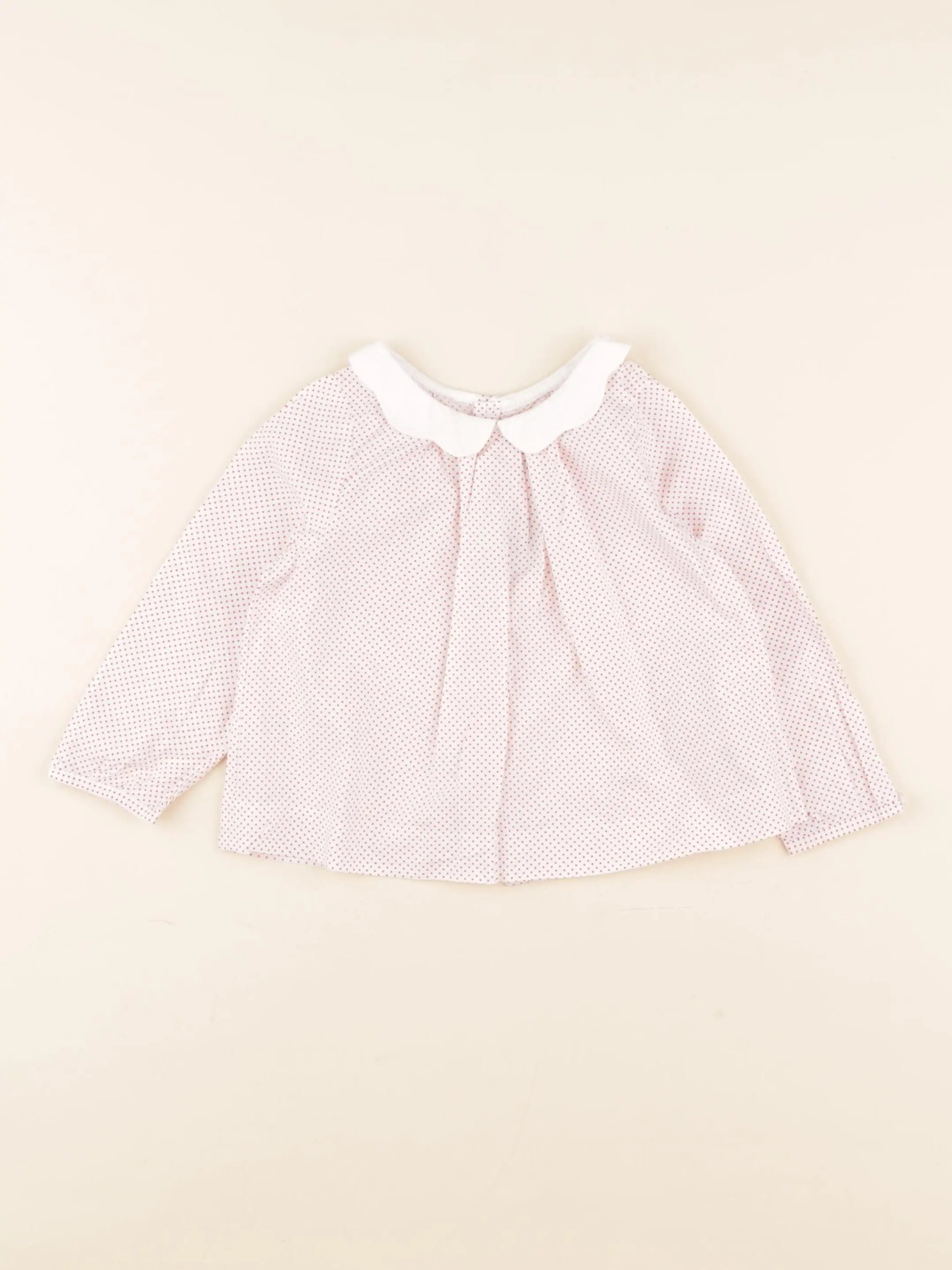 Jacadi - blouse blanc, rouge - 12 mois