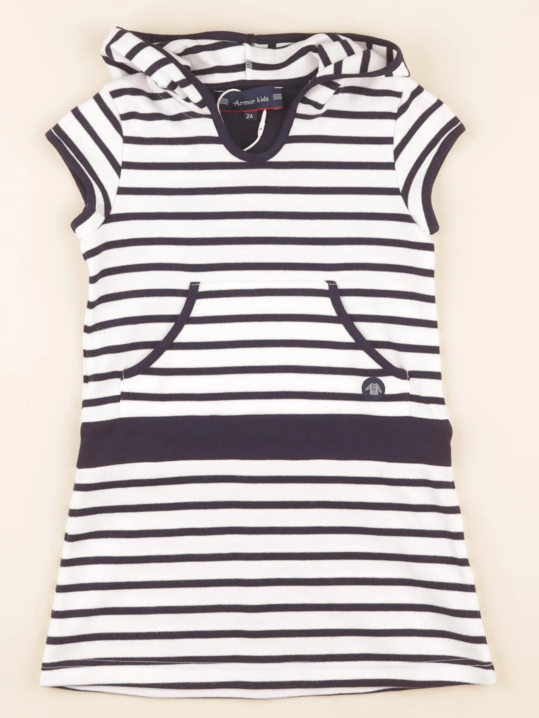 Armor Lux - robe bleu, blanc - 2 ans