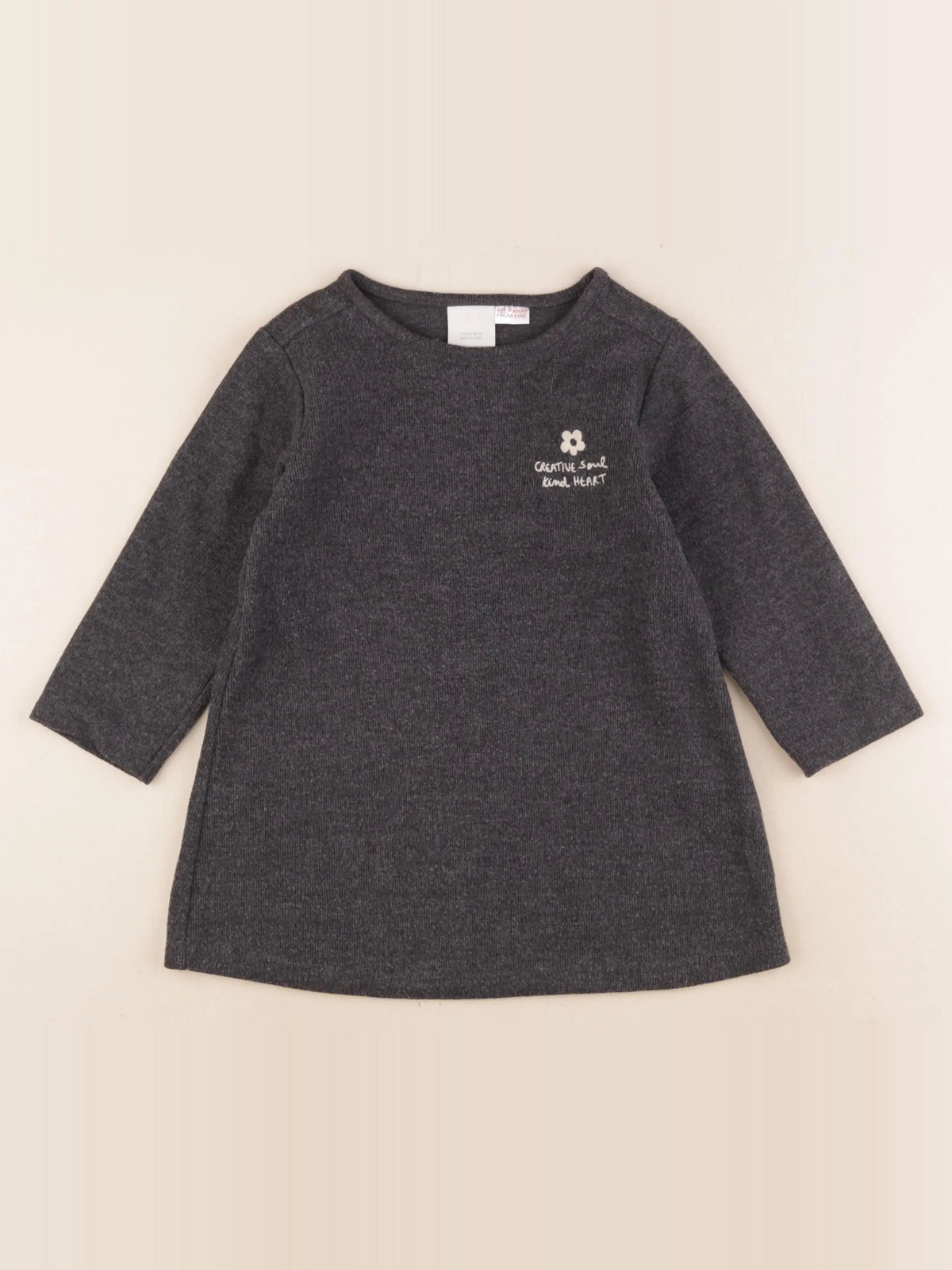 Zara - robe gris - 3 ans
