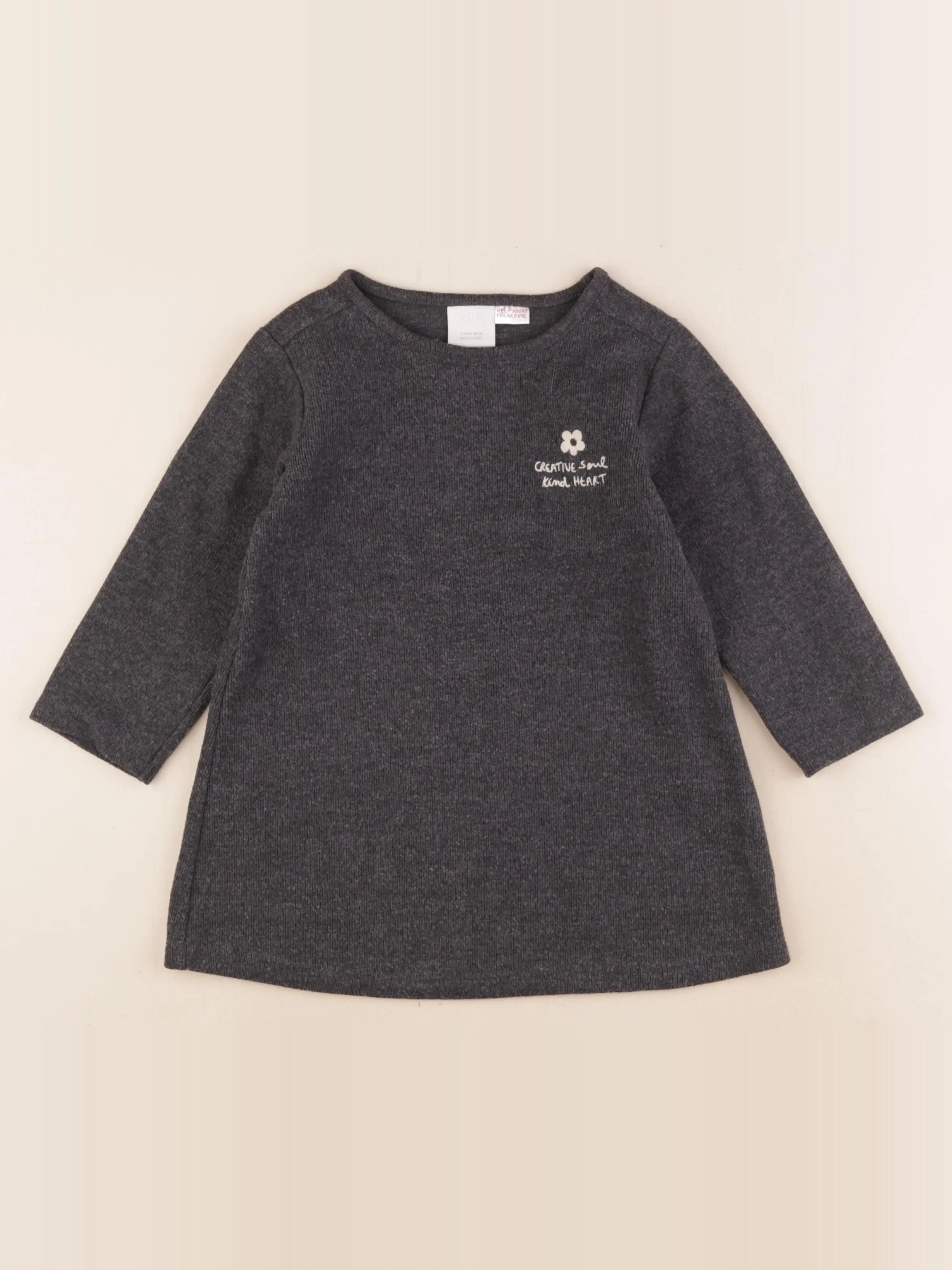 Zara - robe gris - 3 ans