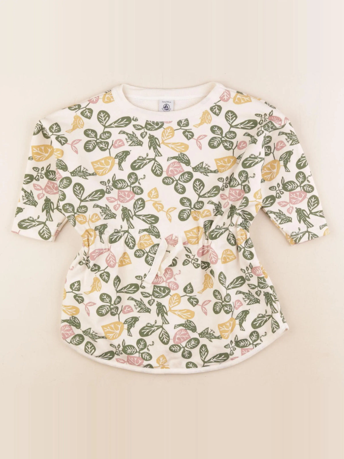 Petit Bateau - robe beige, multicolore - 3 ans