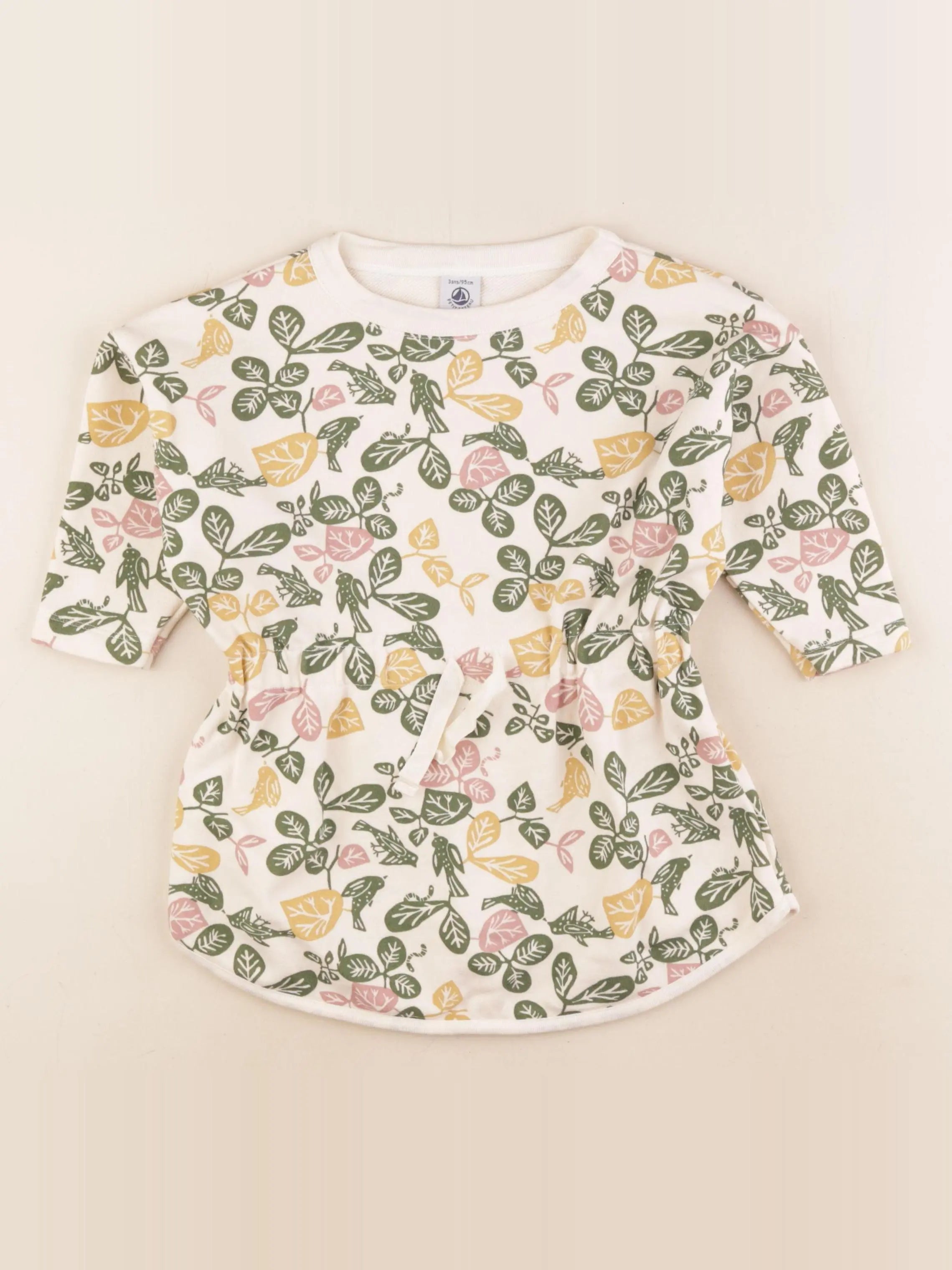 Petit Bateau - robe beige, multicolore - 3 ans