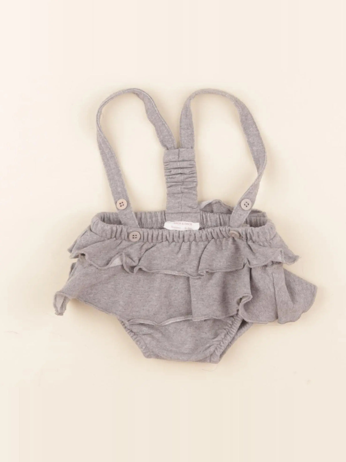 Neck & Neck - bloomer gris - 6/9 mois