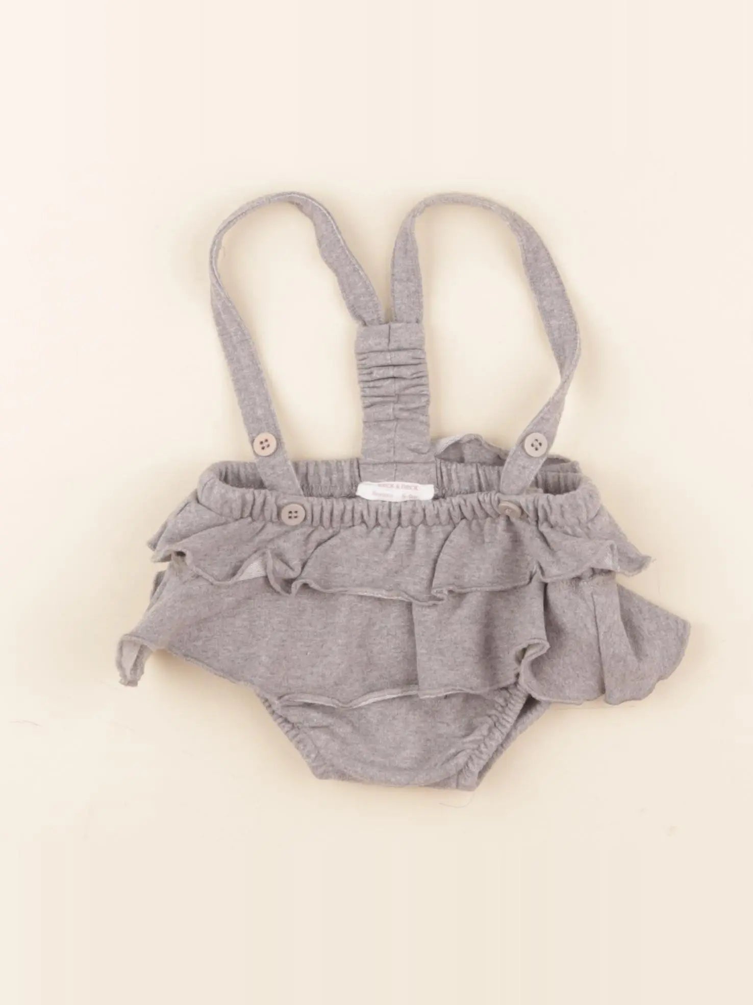 Neck & Neck - bloomer gris - 6/9 mois