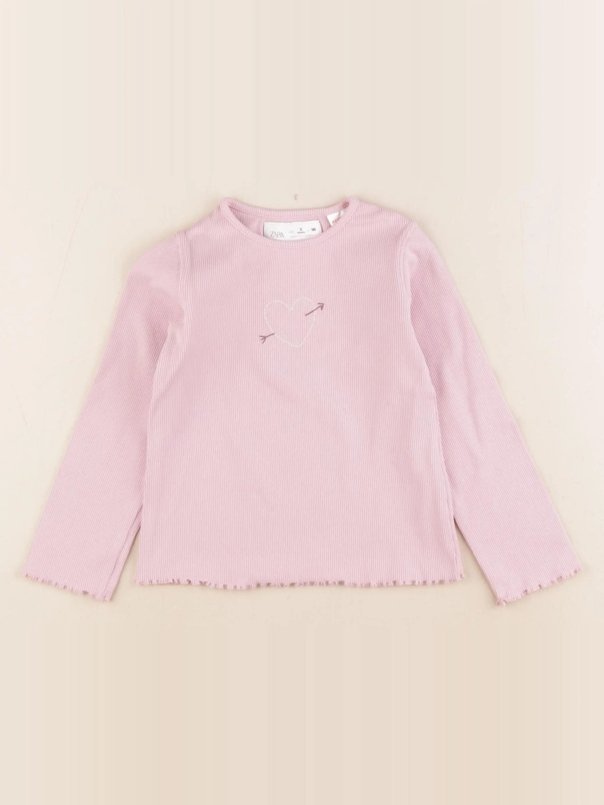 Zara - tee-shirt rose - 3 ans