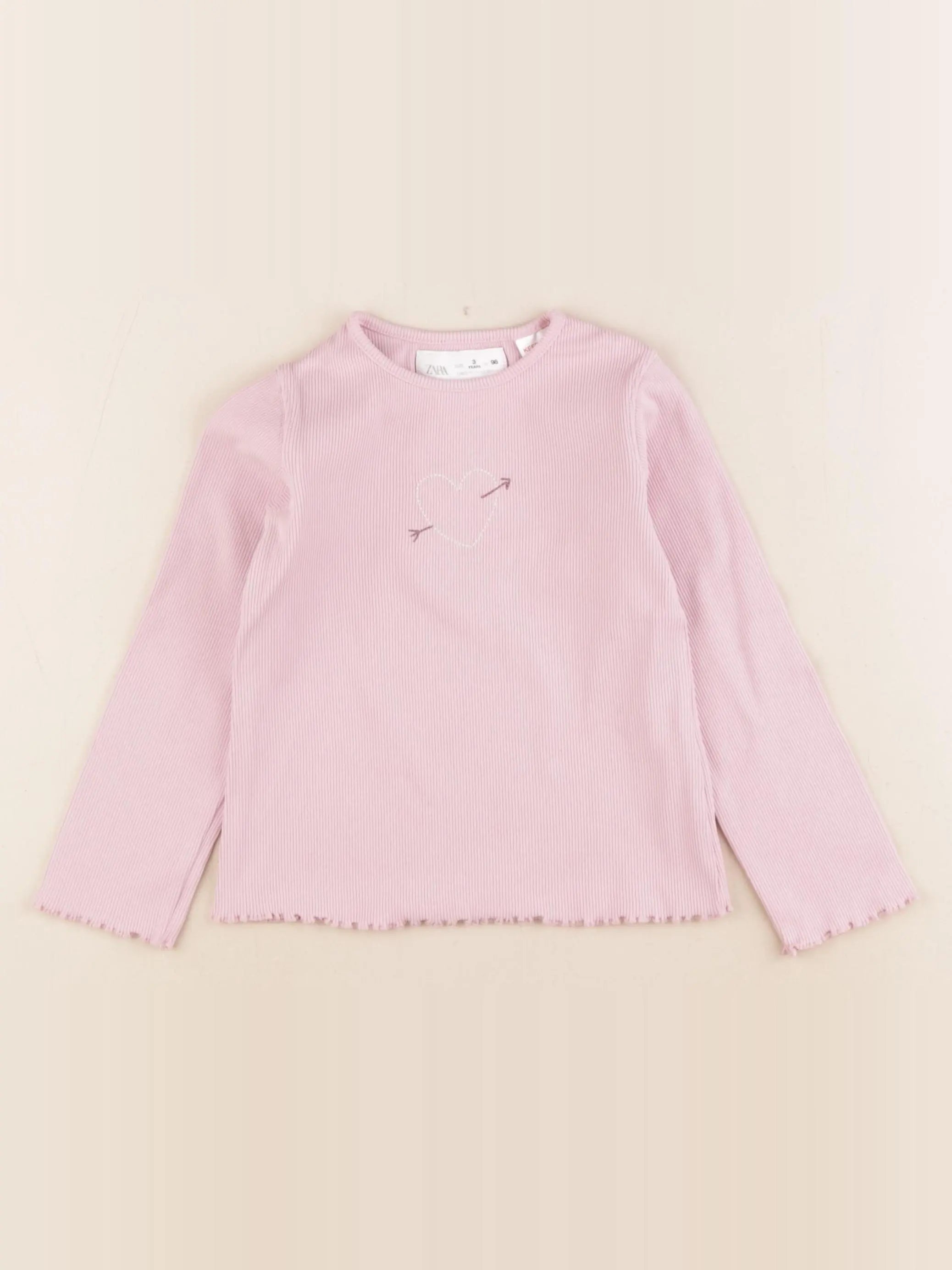 Zara - tee-shirt rose - 3 ans