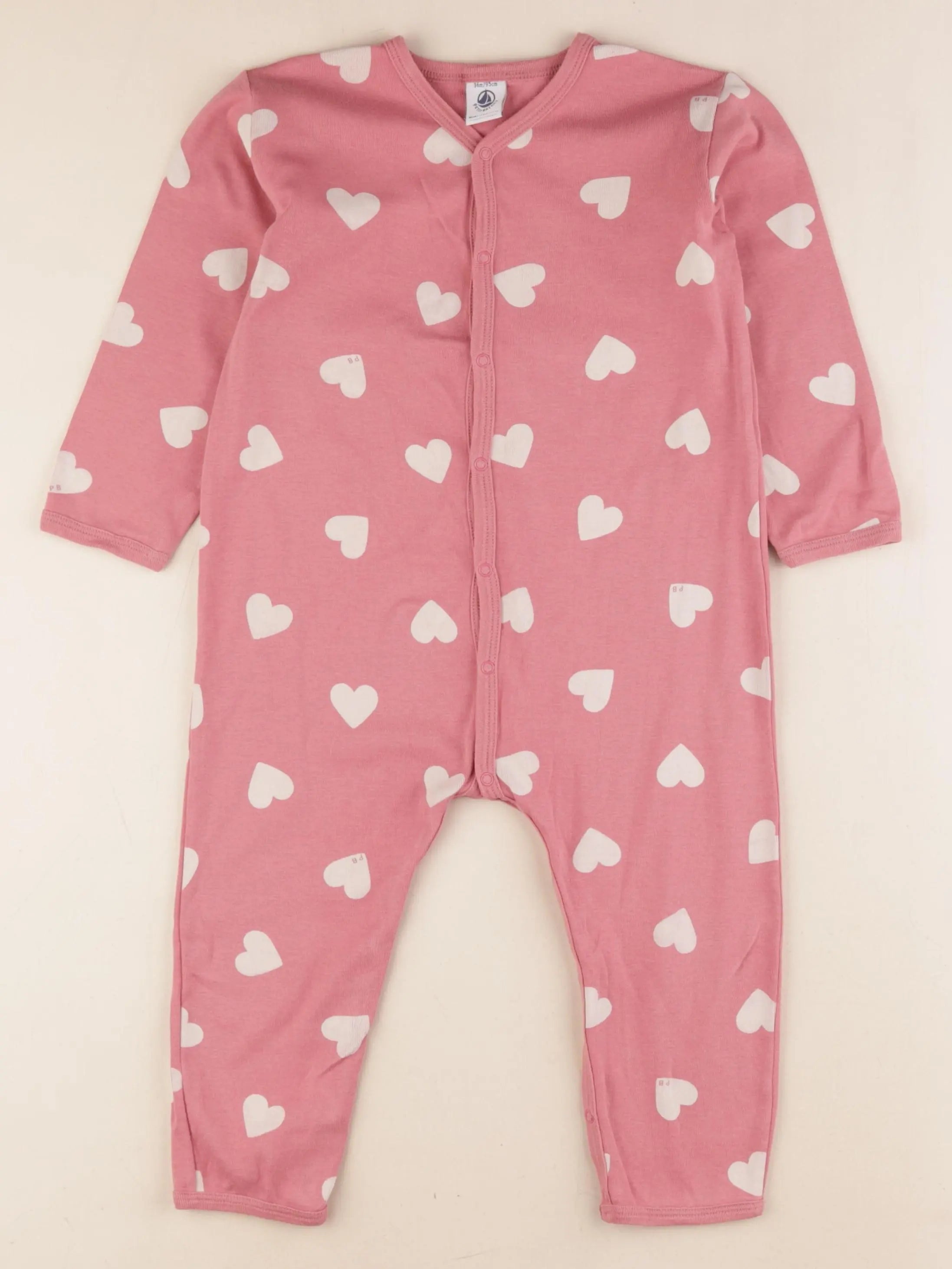 Petit Bateau - pyjama coton rose - 36 mois
