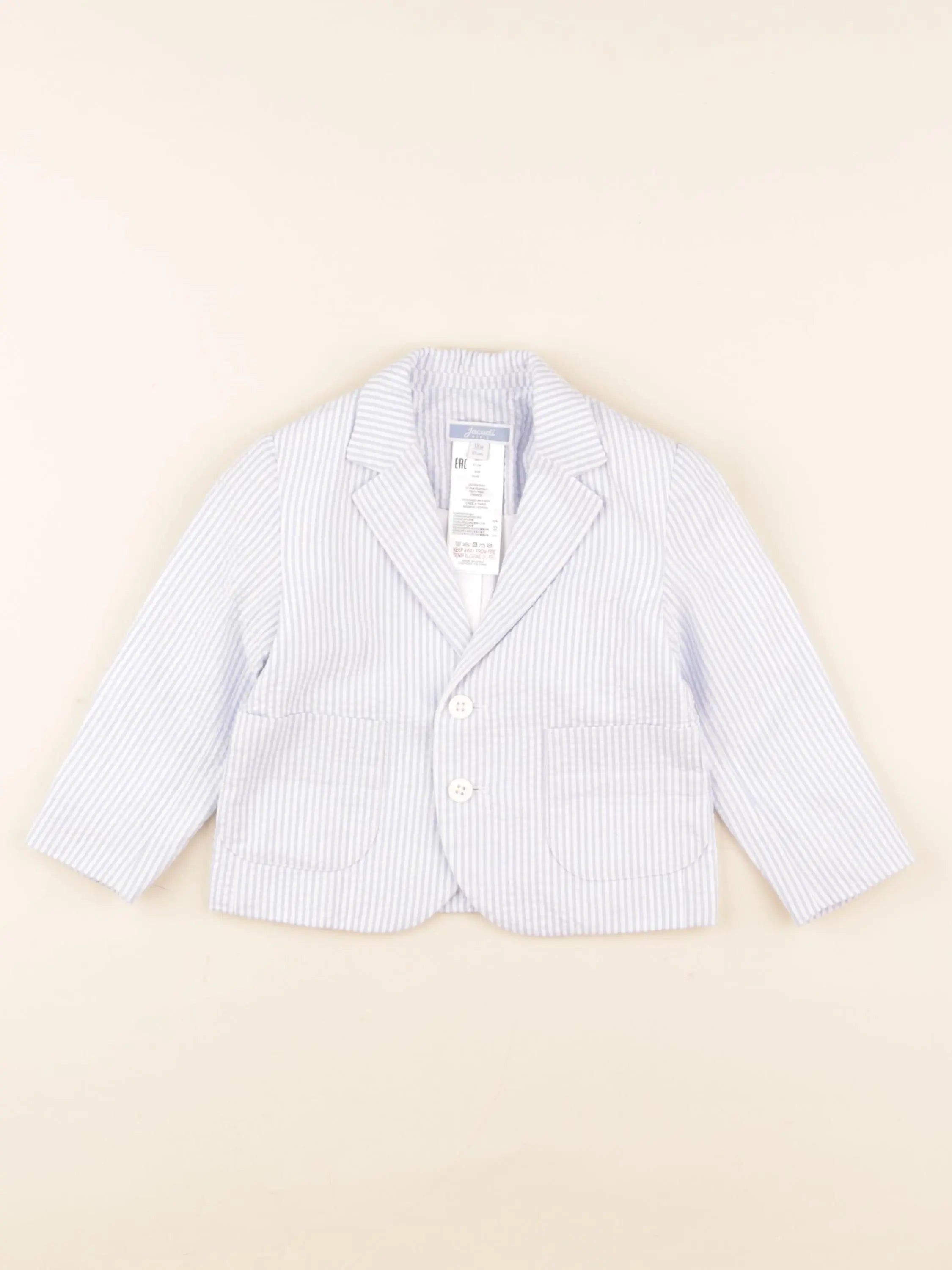 Jacadi - veste blanc, bleu - 18 mois