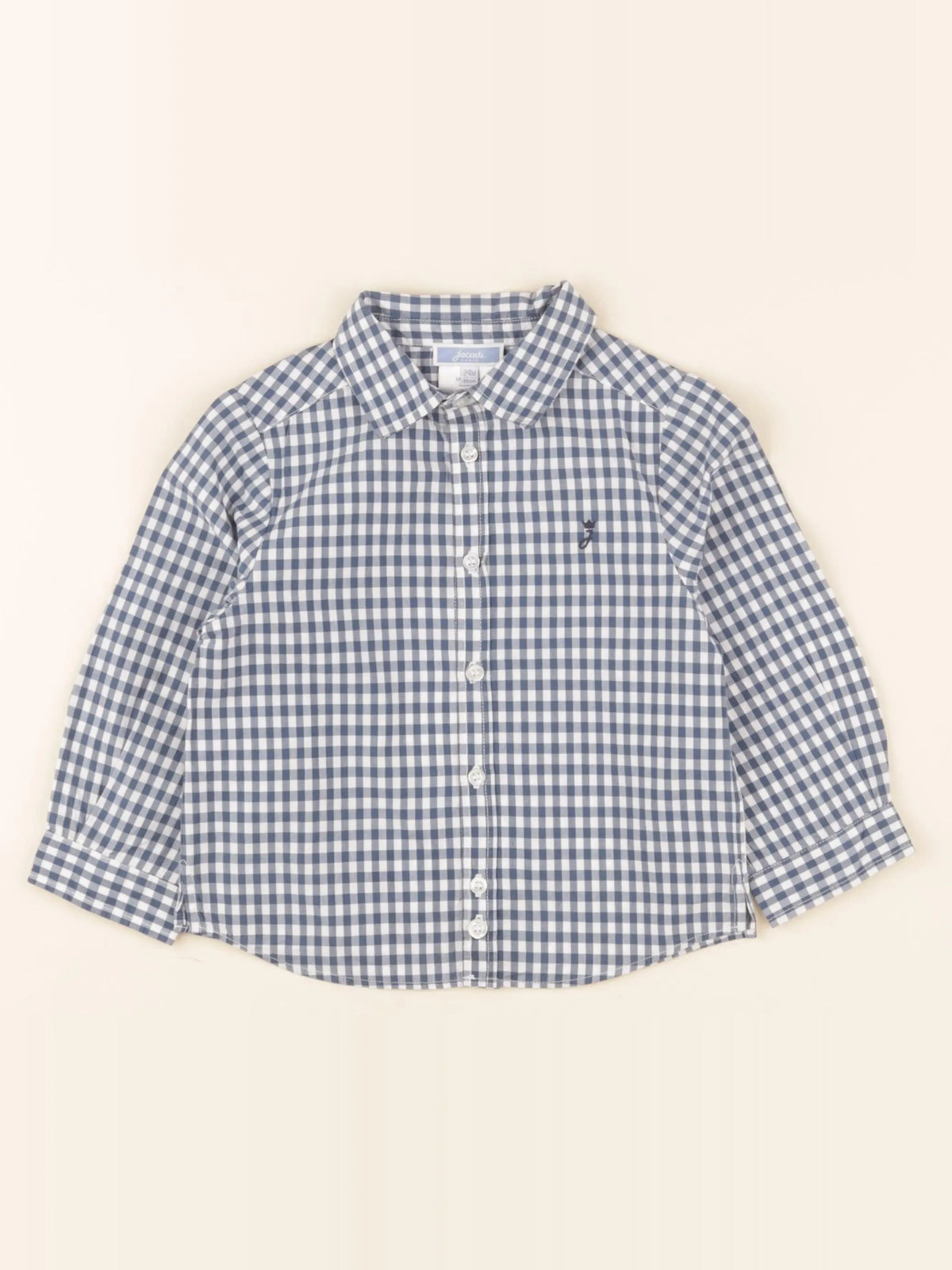 Jacadi - chemise blanc, bleu - 24 mois