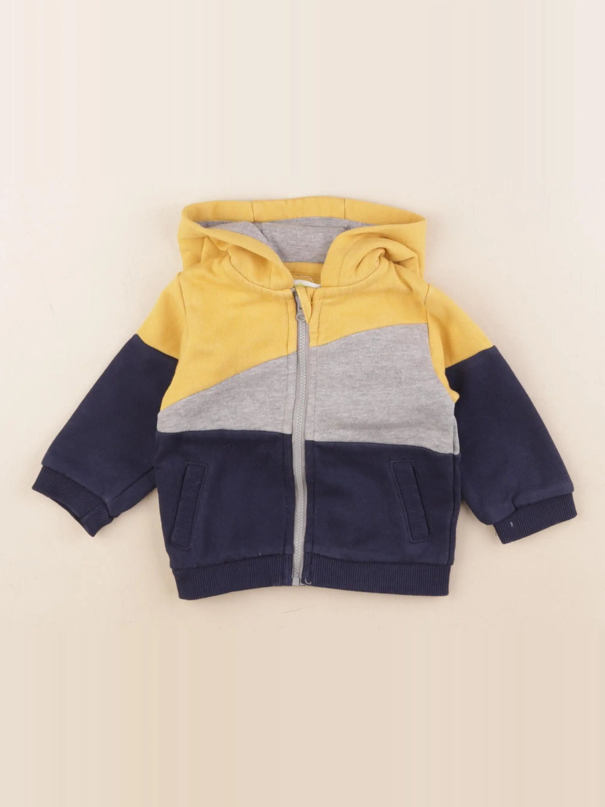 Vertbaudet - sweat jaune - 9 mois