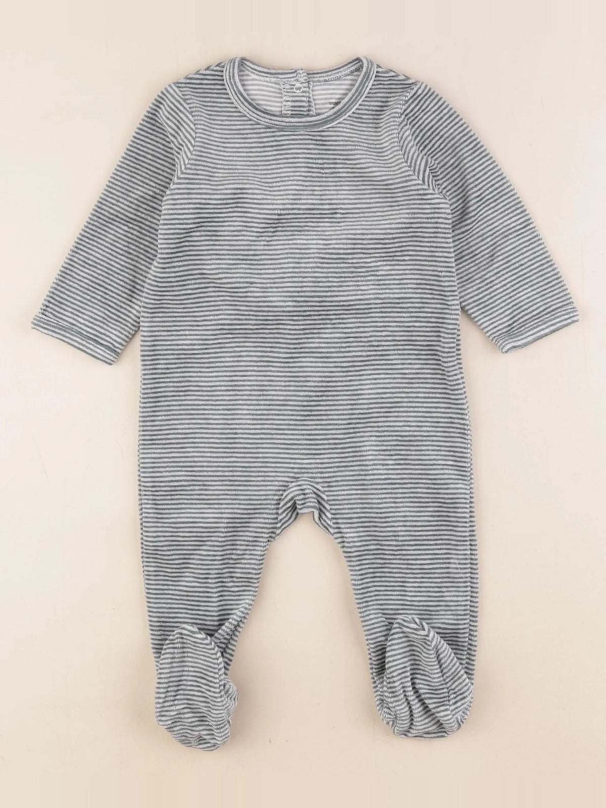 Vertbaudet - pyjama velours vert - 3 mois