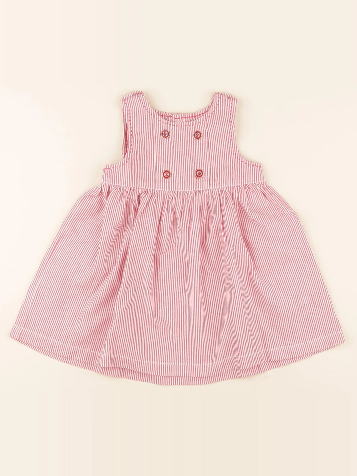 Jacadi - robe blanc, rouge - 18 mois