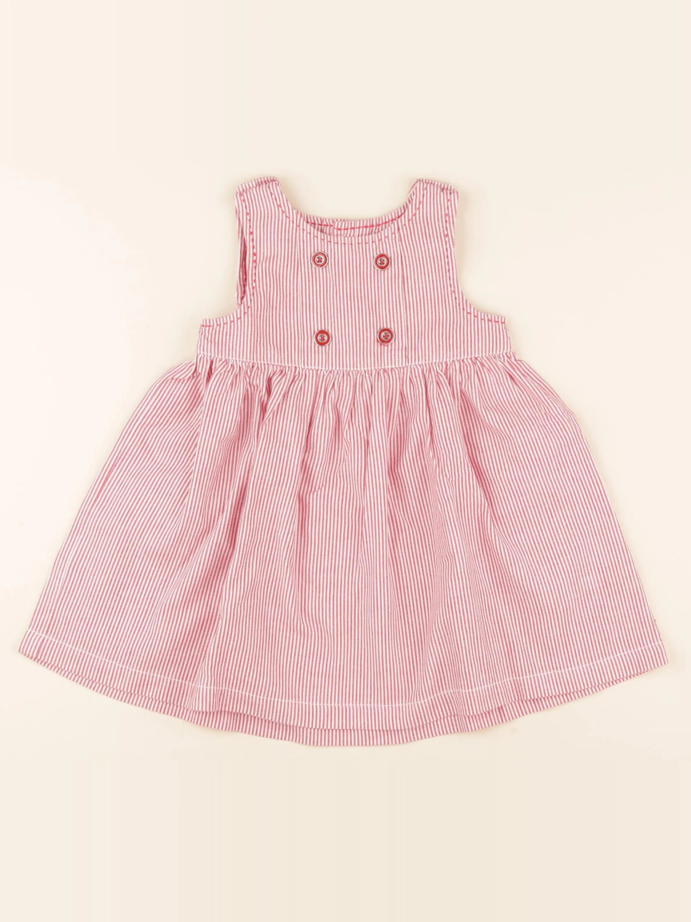 Jacadi - robe blanc, rouge - 18 mois