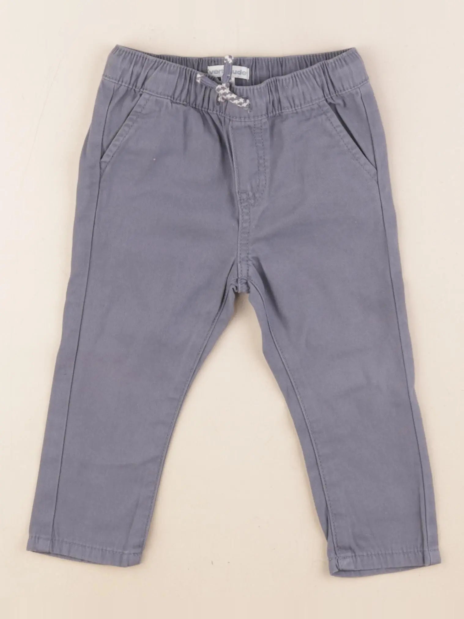 Vertbaudet - pantalon bleu - 12 mois