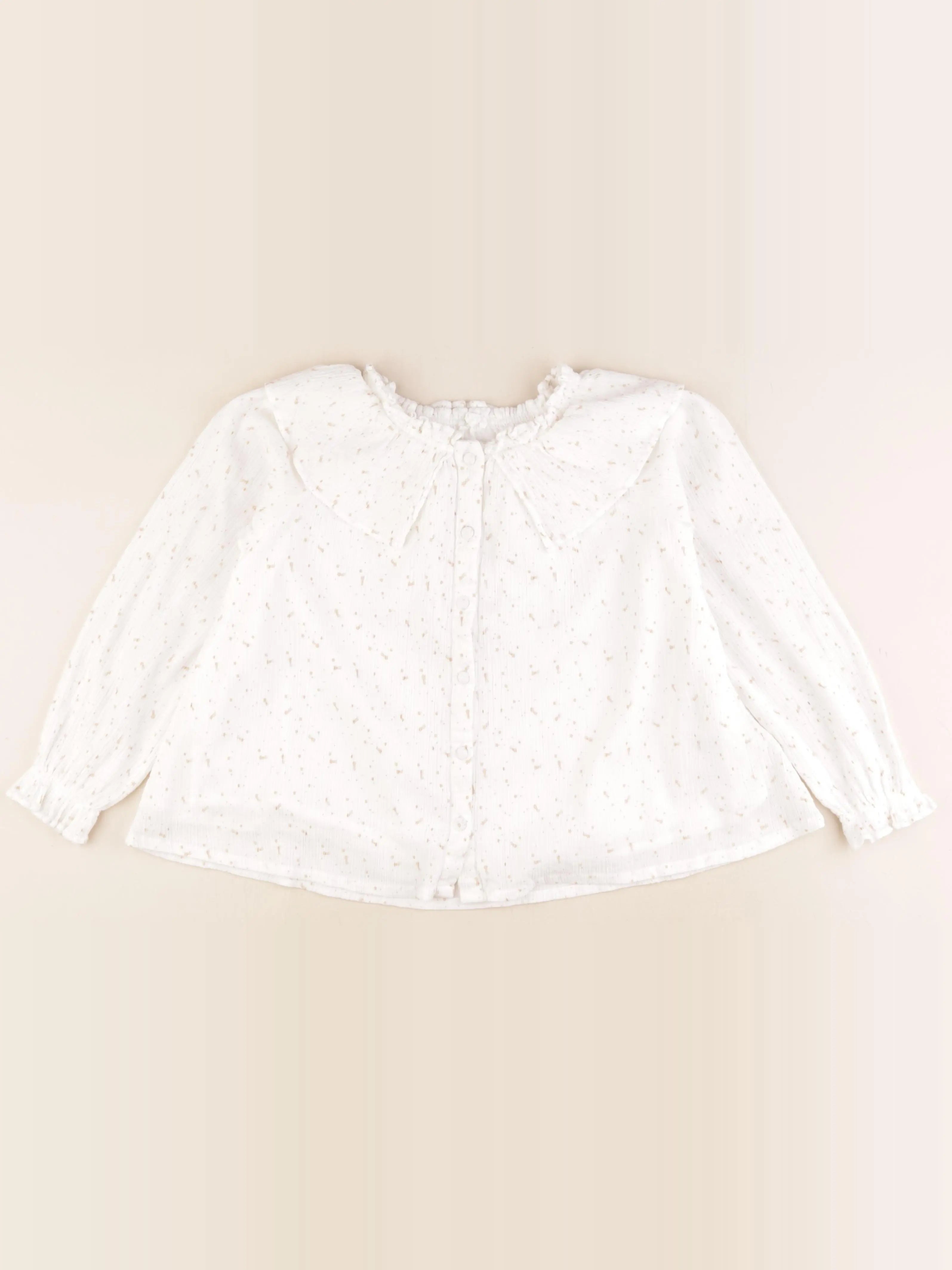 Vertbaudet - blouse blanc, rose - 9 ans