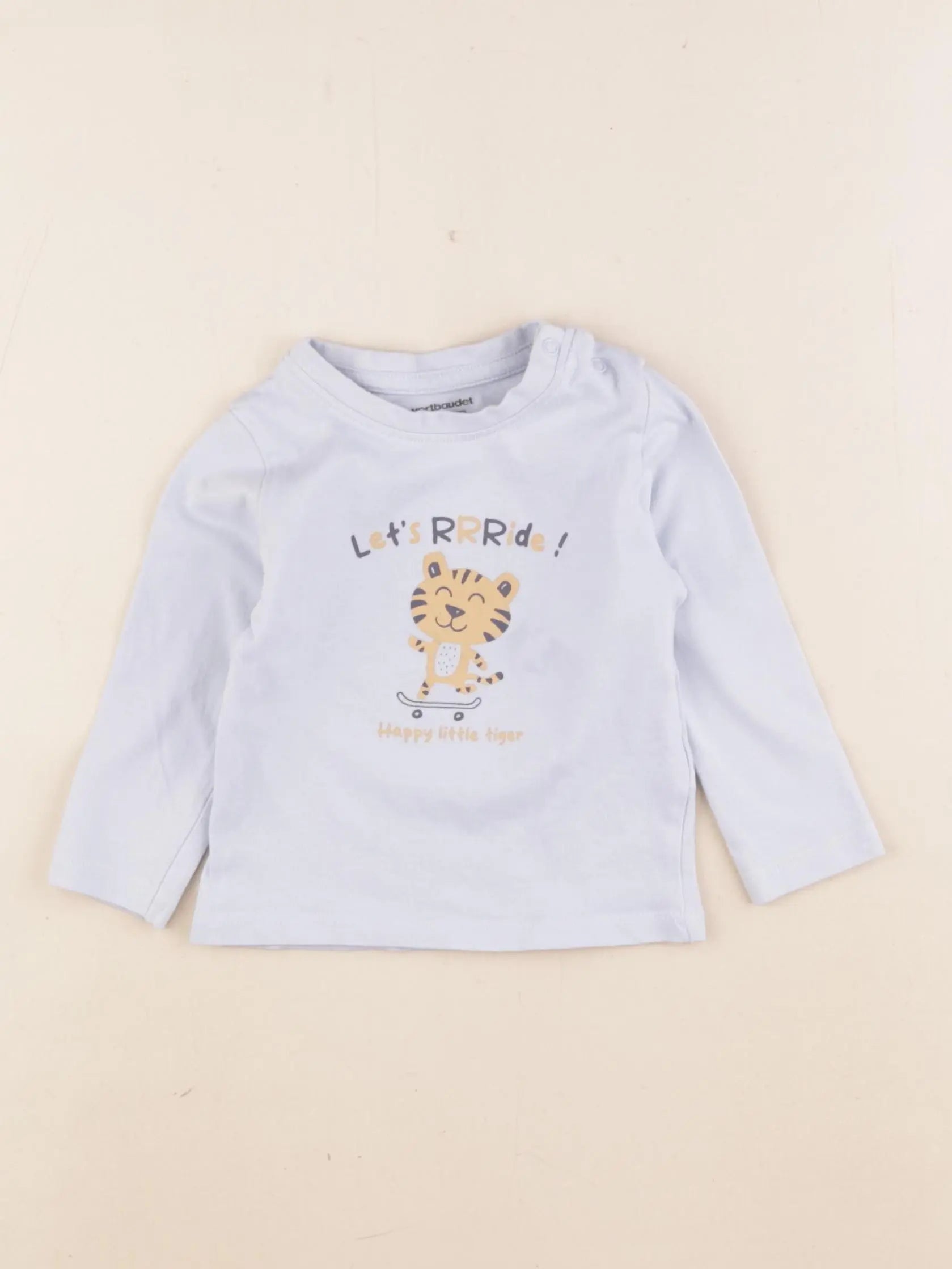 Vertbaudet - tee-shirt bleu - 9 mois