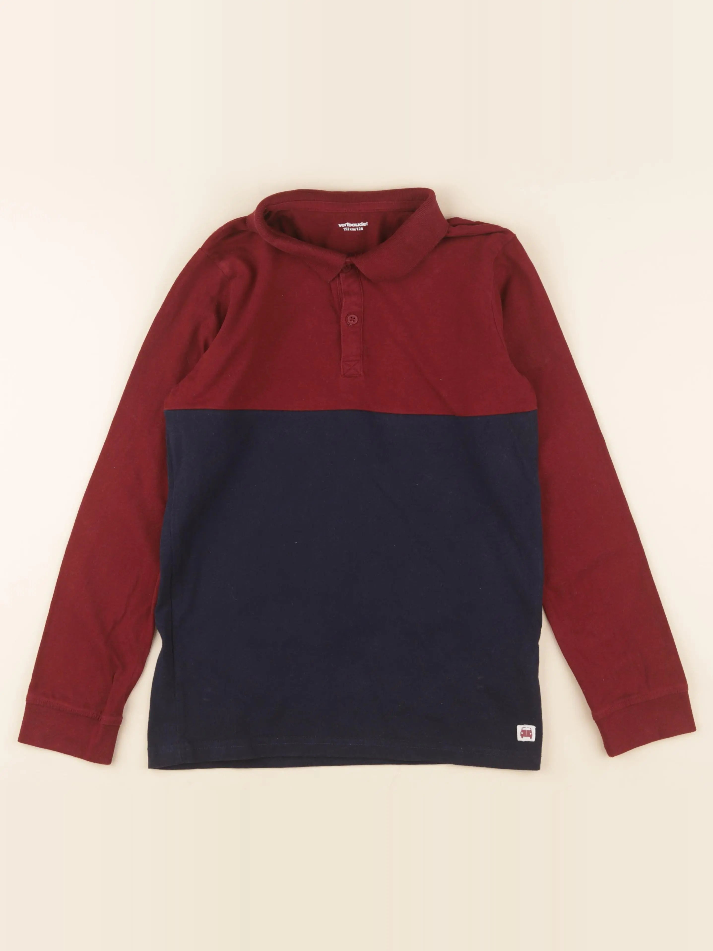 Vertbaudet - polo rouge - 12 ans