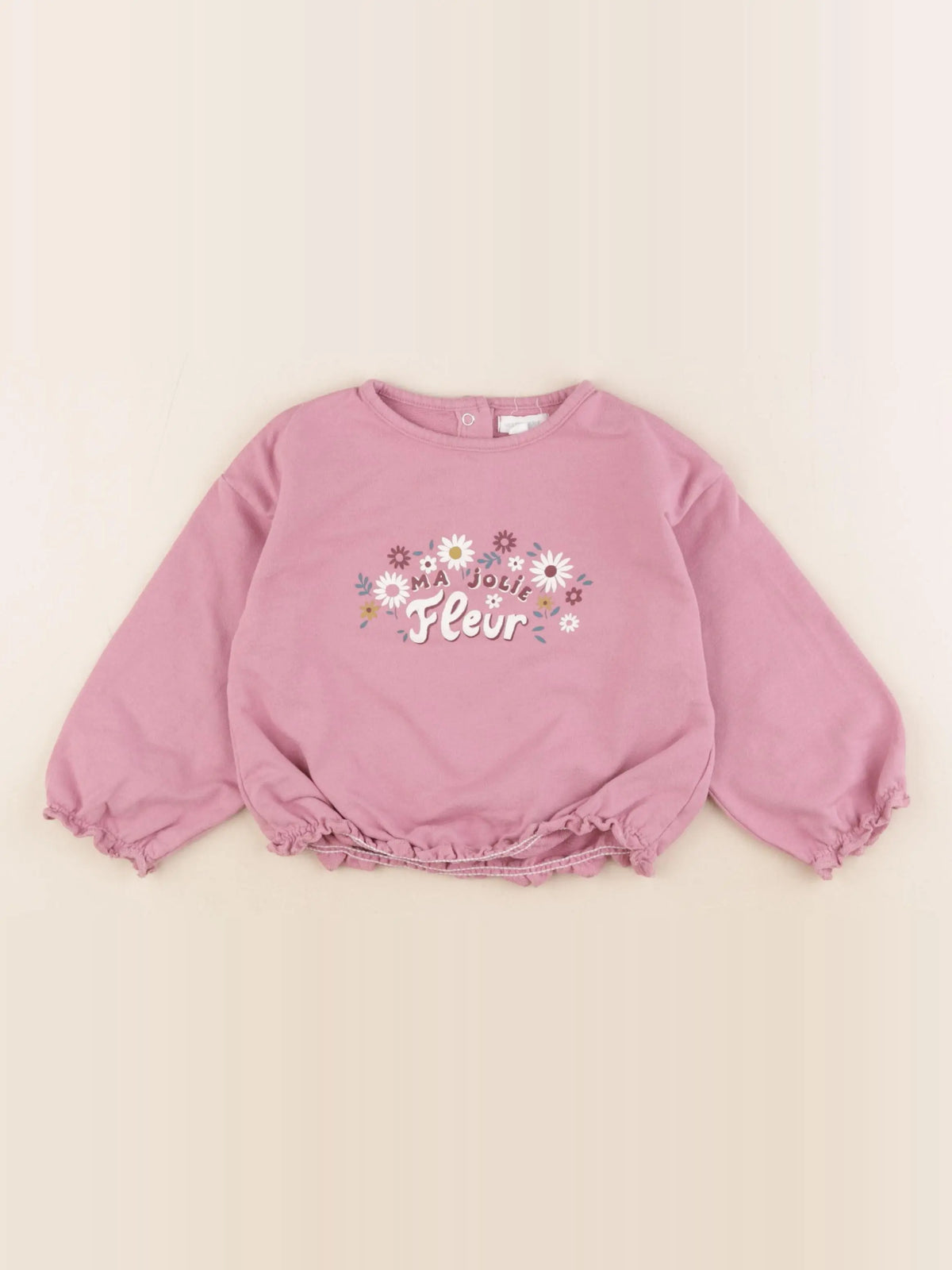 Vertbaudet - sweat rose - 2 ans