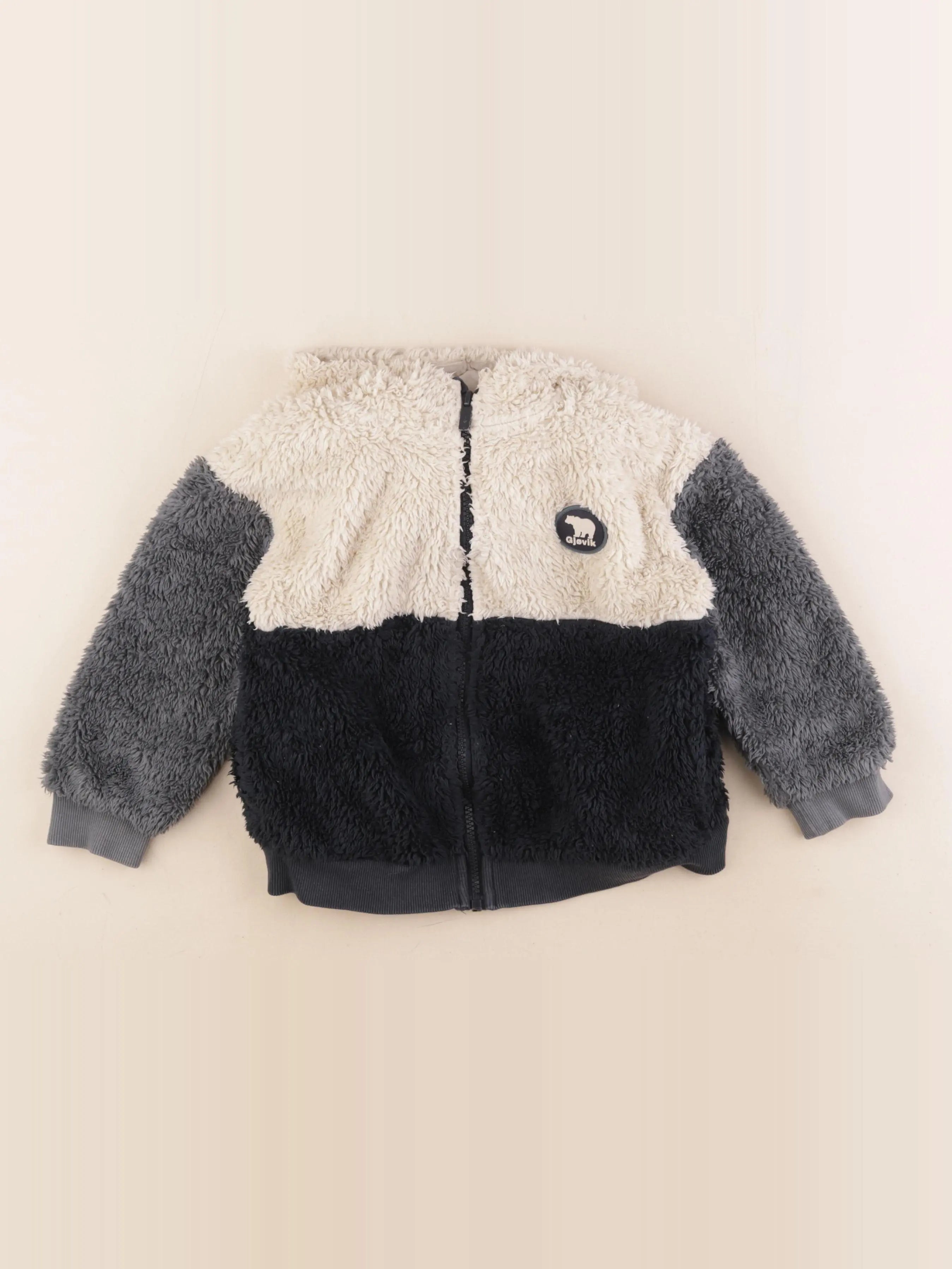 Vertbaudet - veste bleu, blanc - 5 ans