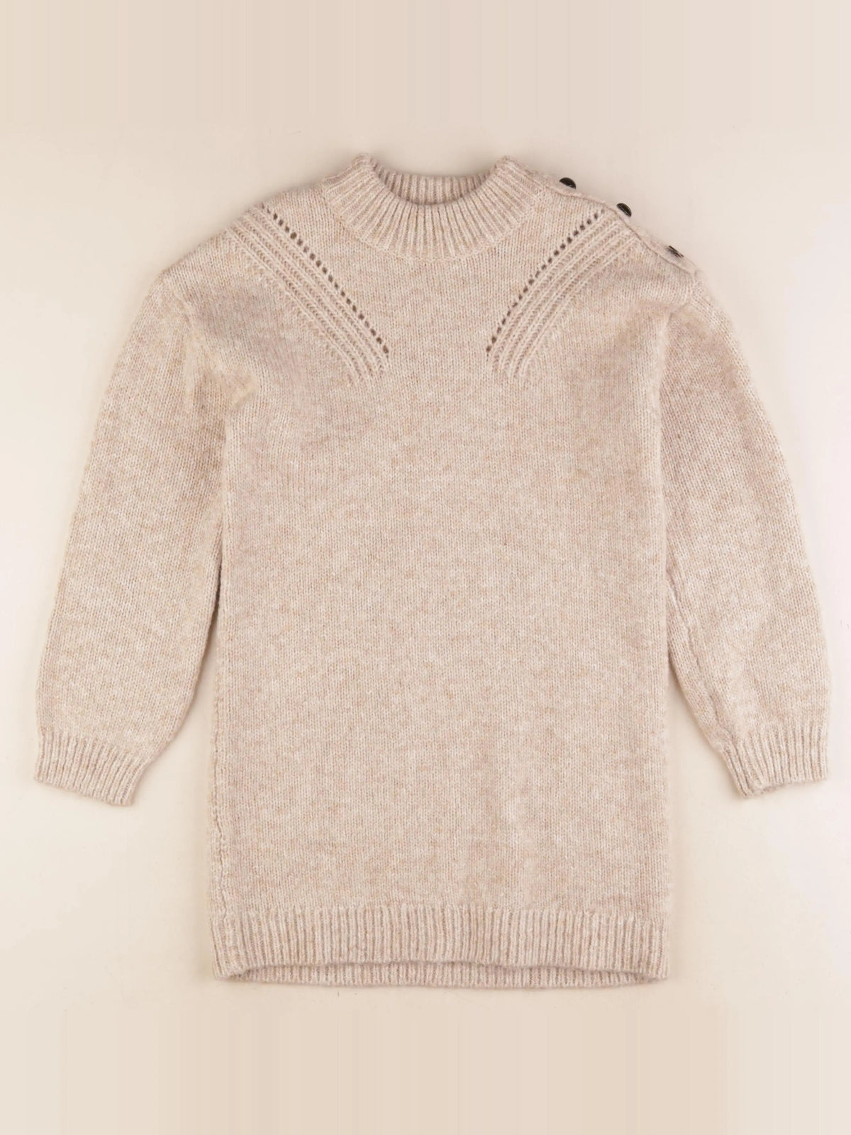Vertbaudet - robe beige - 8 ans