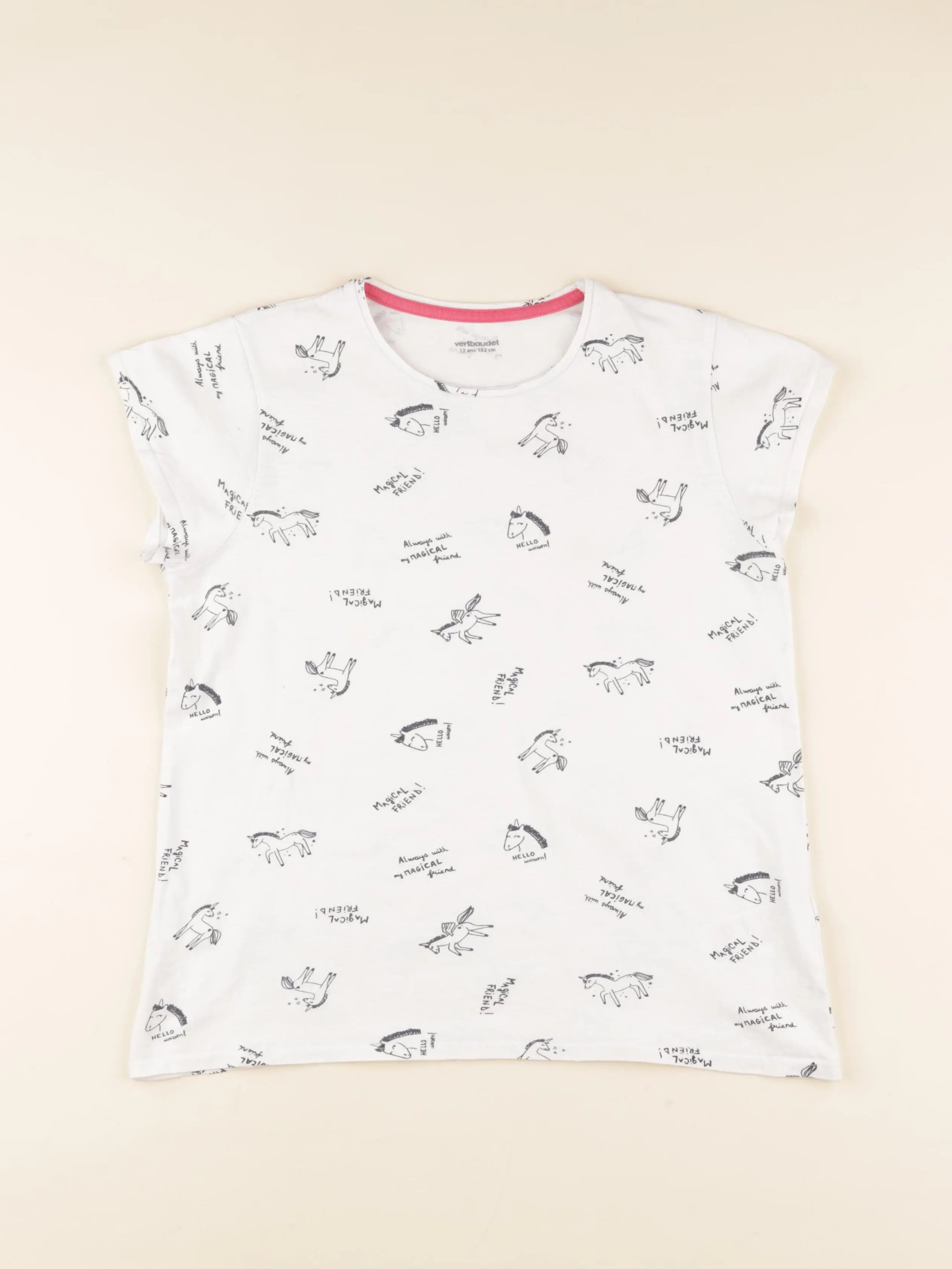 Vertbaudet - tee-shirt blanc - 12 ans