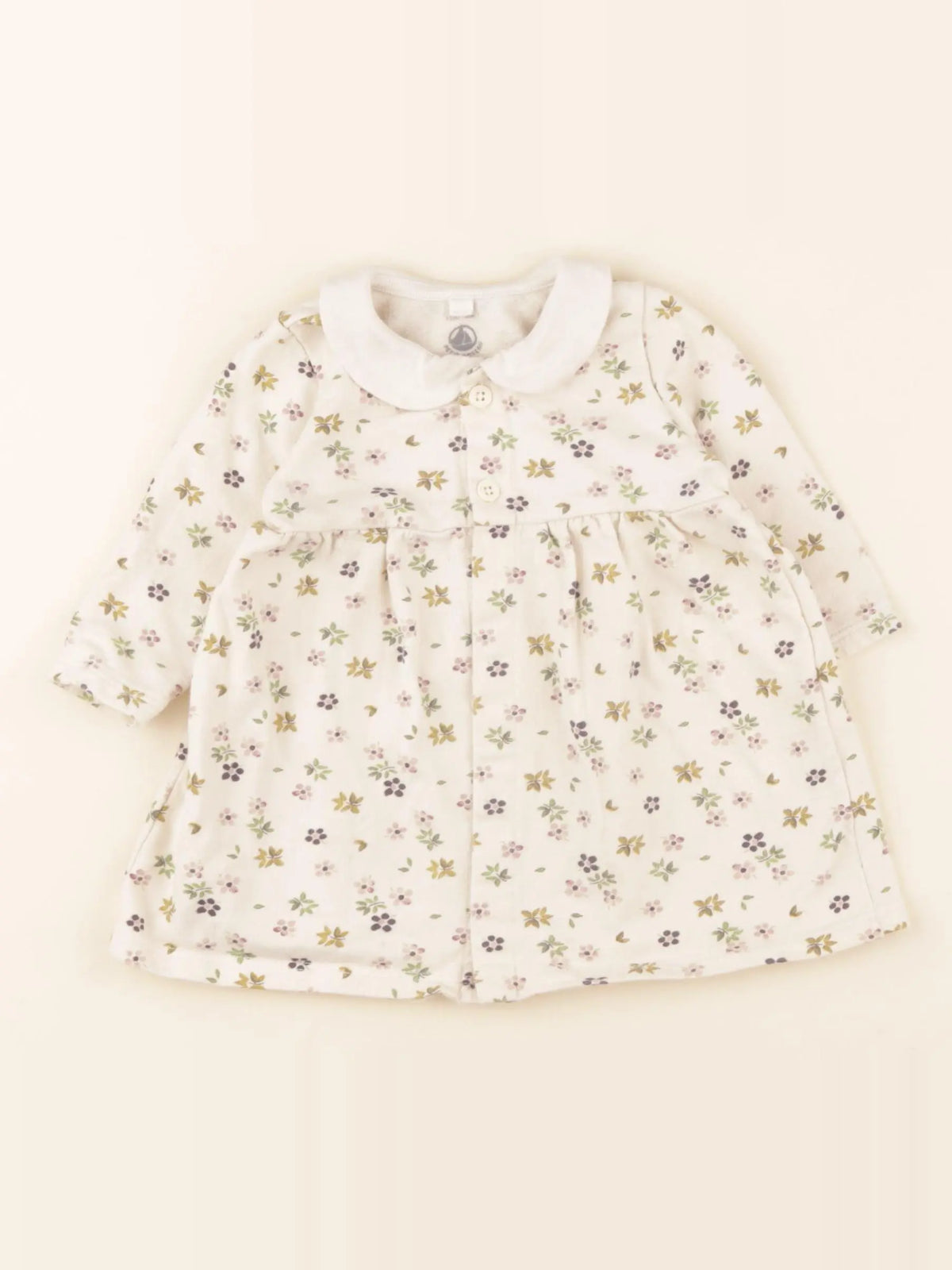 Petit Bateau - robe beige - 12 mois