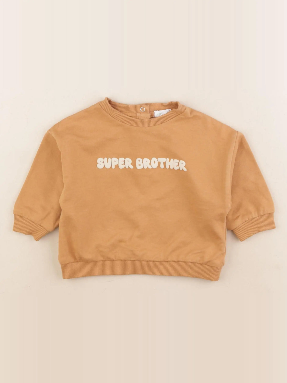 Vertbaudet - sweat marron - 12 mois