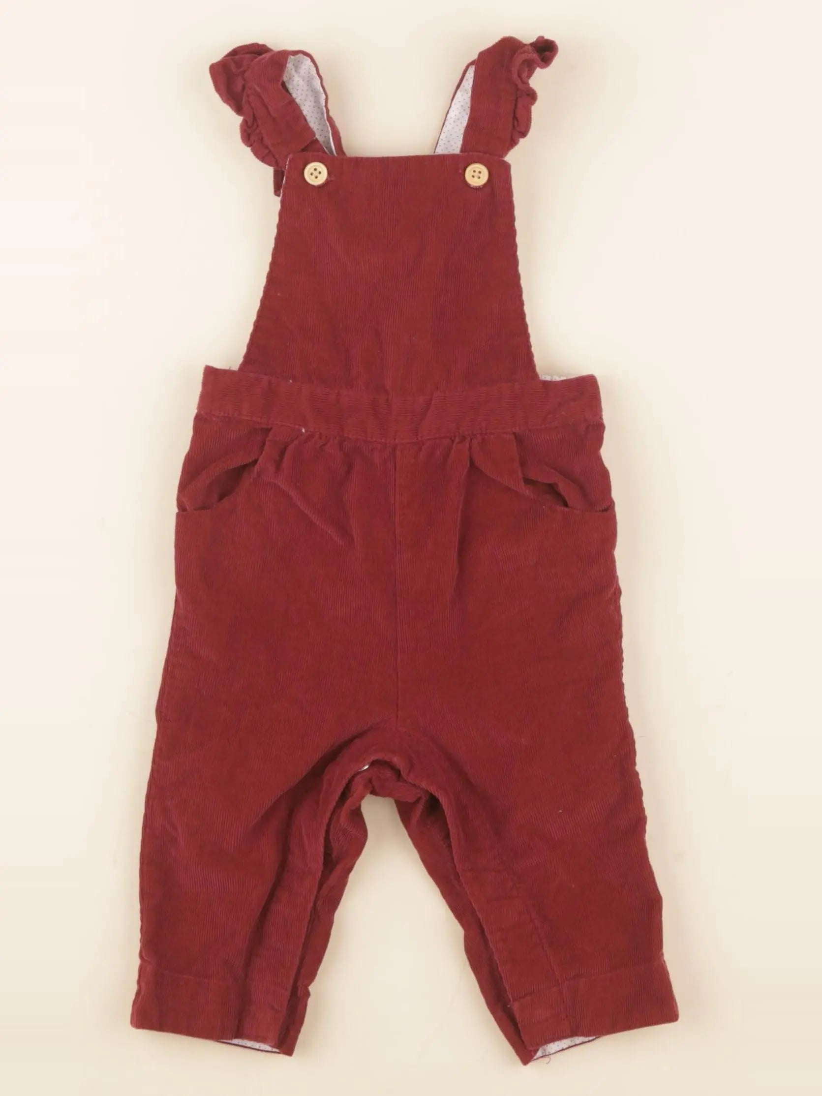 Cyrillus - salopette rouge - 6 mois
