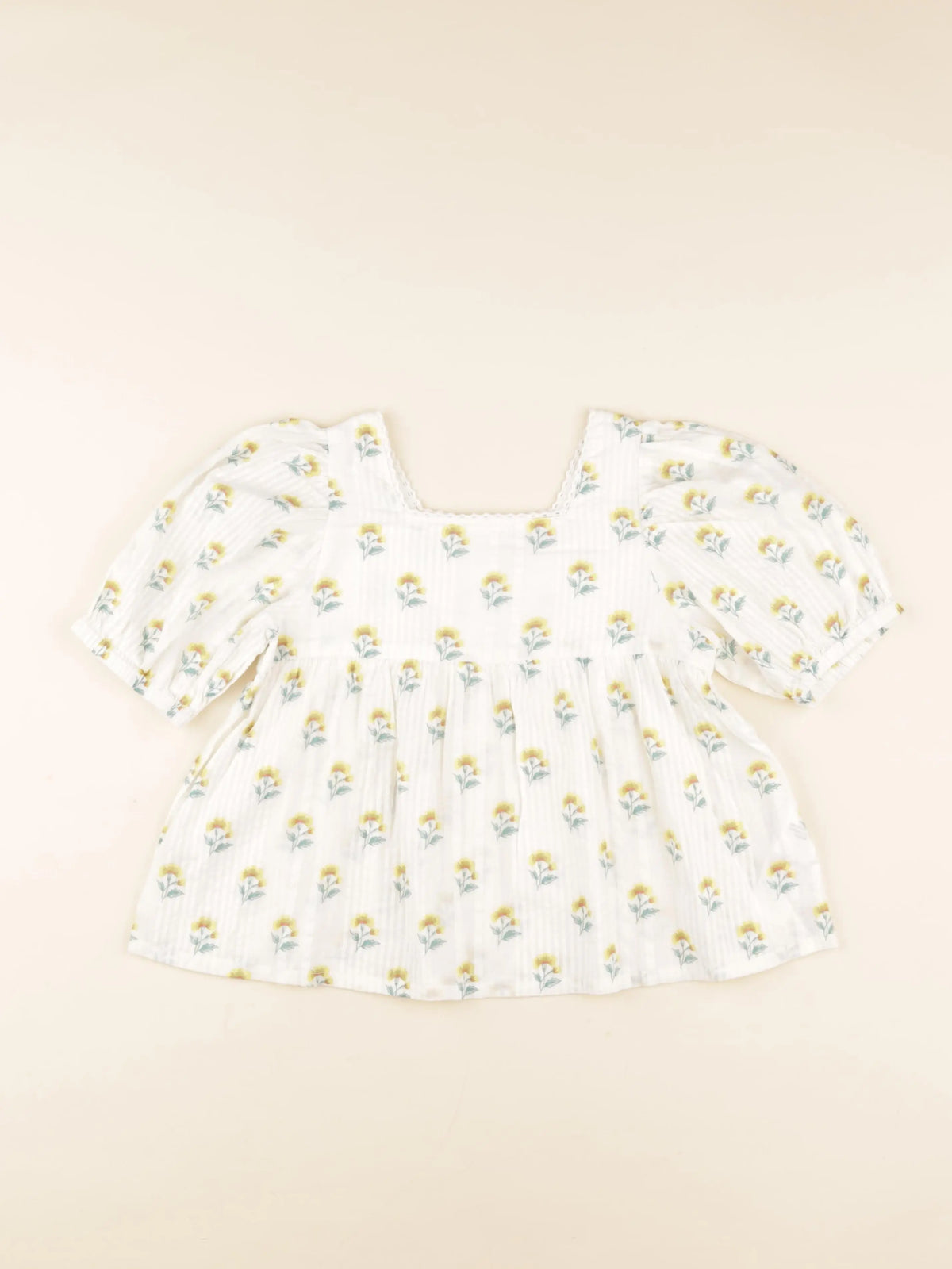 Cyrillus - blouse beige, jaune - 8 ans