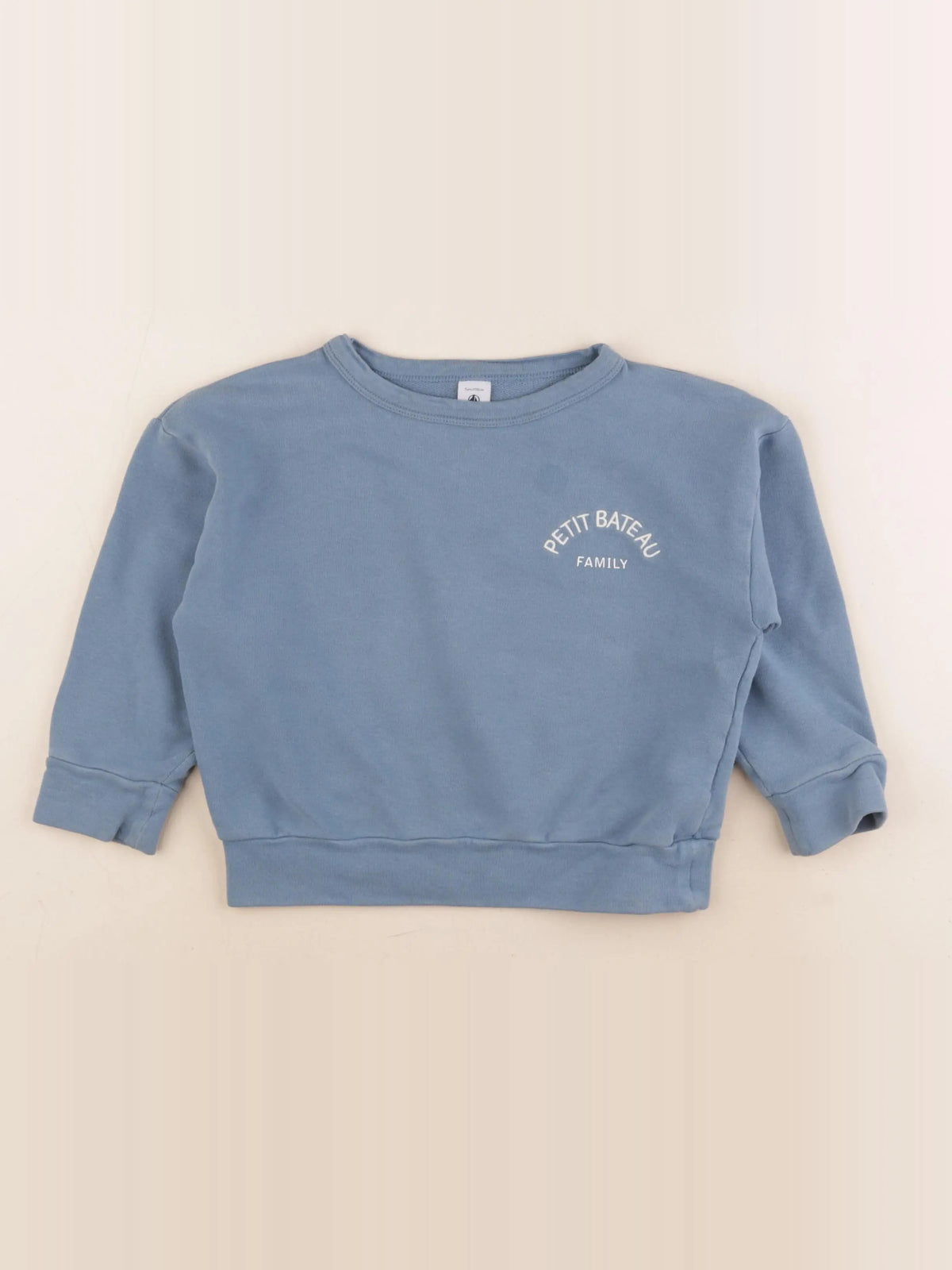 Petit Bateau - sweat bleu - 5 ans