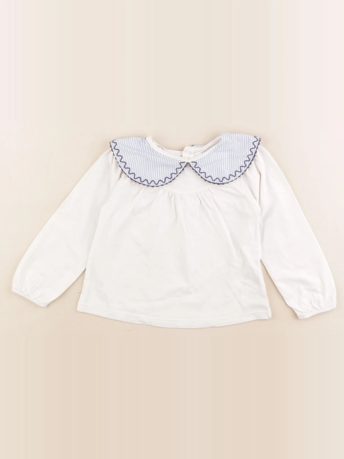 Boutchou - tee-shirt blanc, bleu - 24 mois