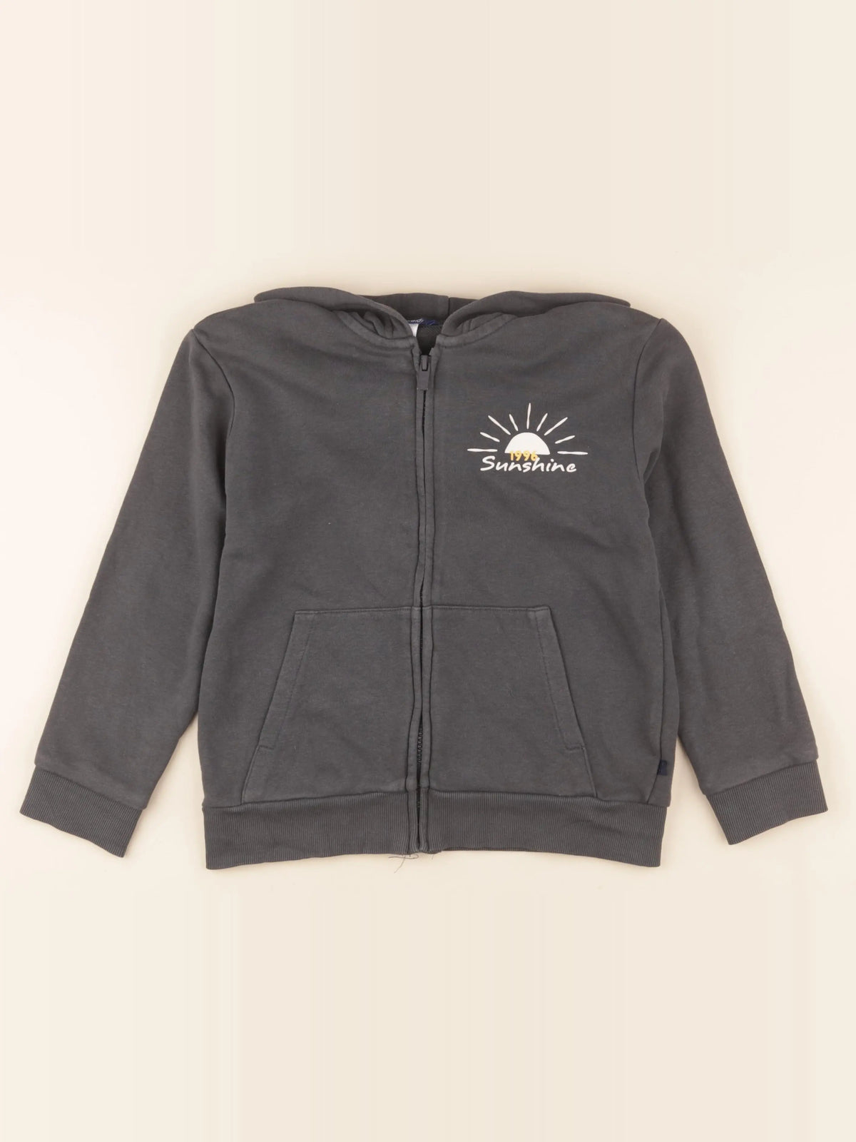 Okaidi - sweat imprimé au dos gris - 8 ans