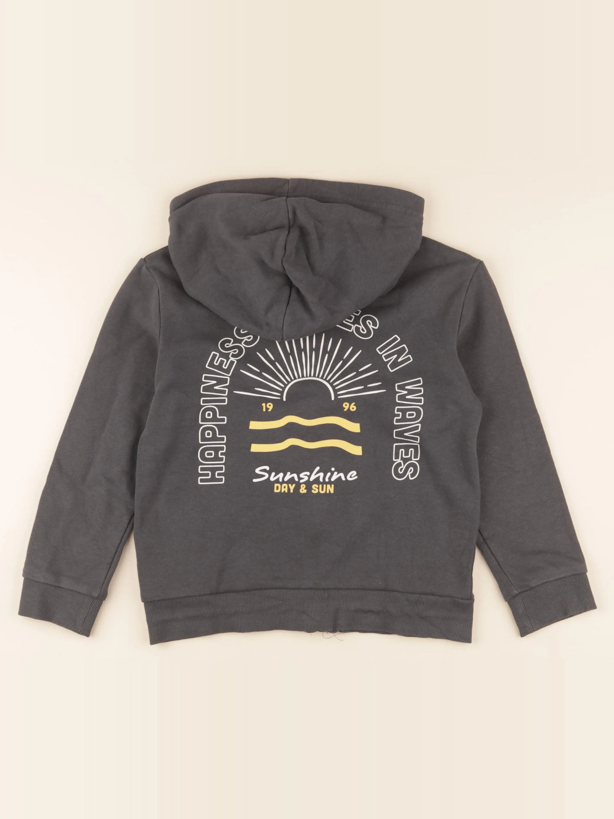 Okaidi - sweat imprimé au dos gris - 8 ans