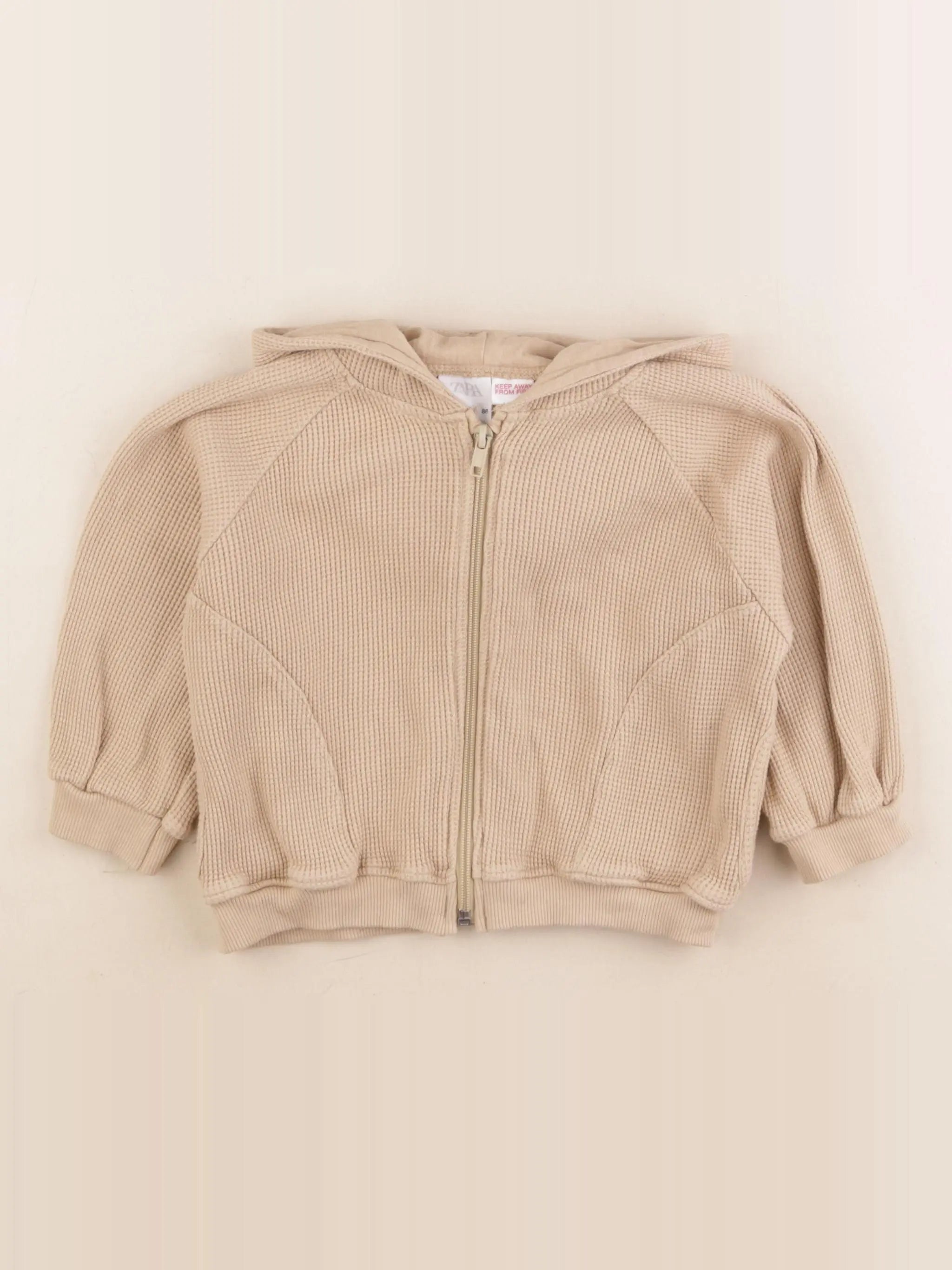 Zara - sweat beige - 12/18 mois