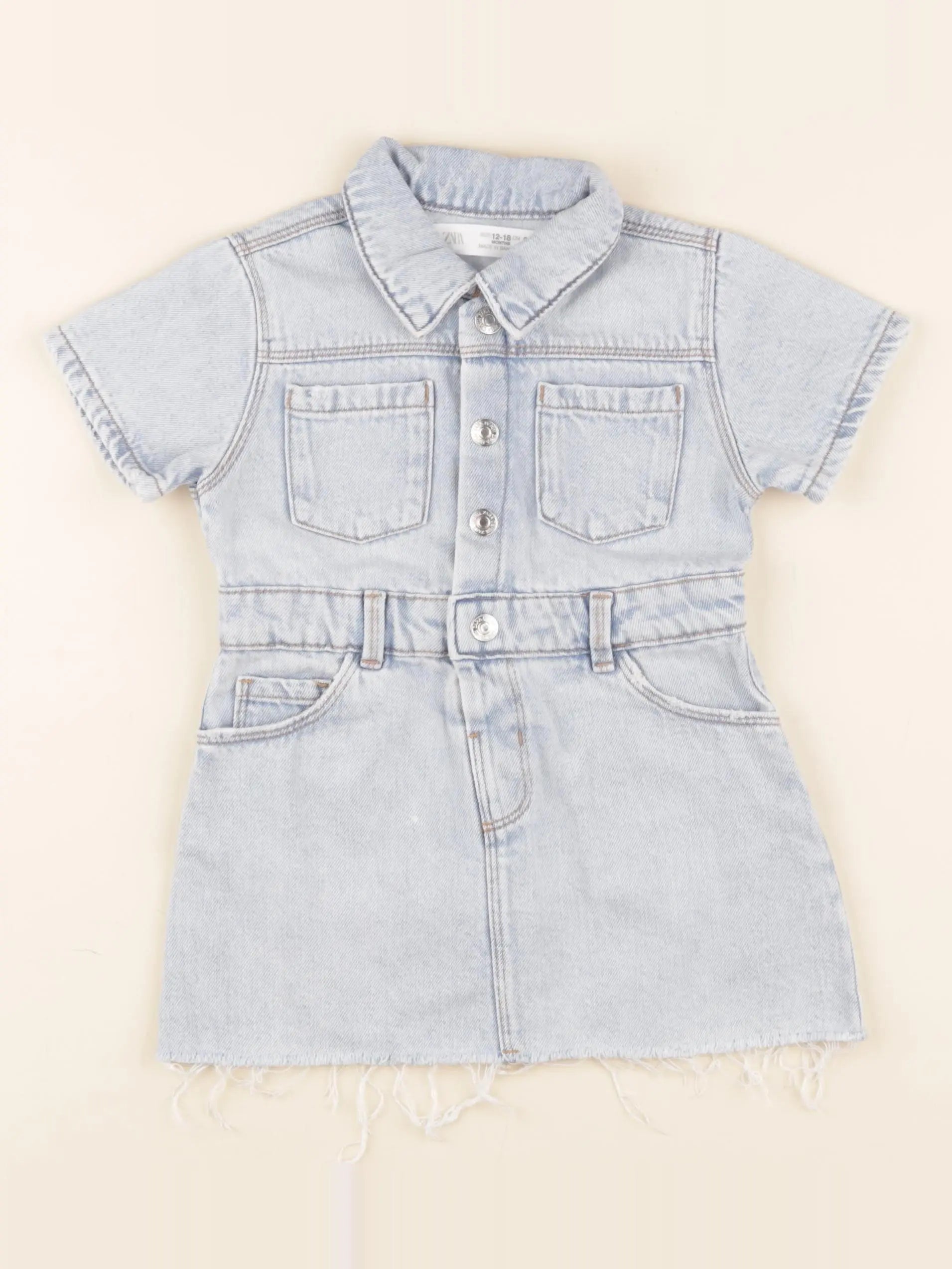 Zara - robe bleu - 12/18 mois