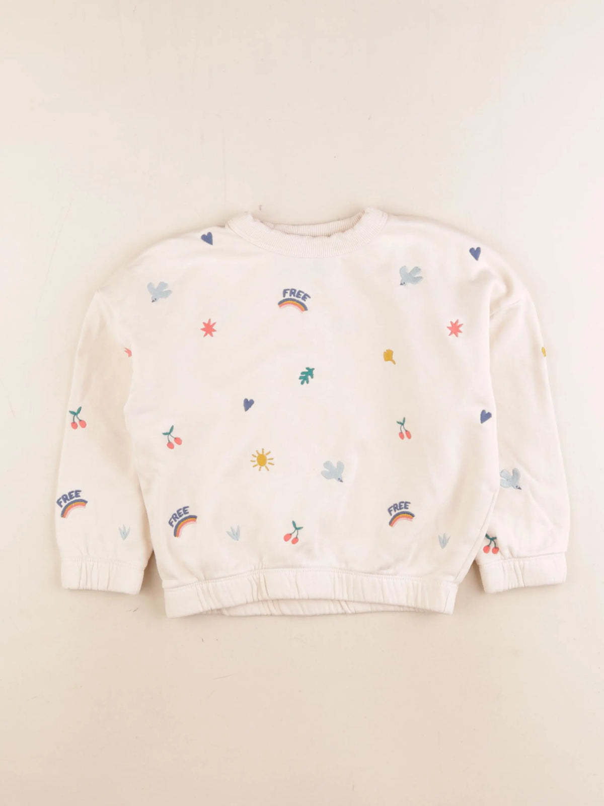 Monoprix - sweat beige - 5 ans