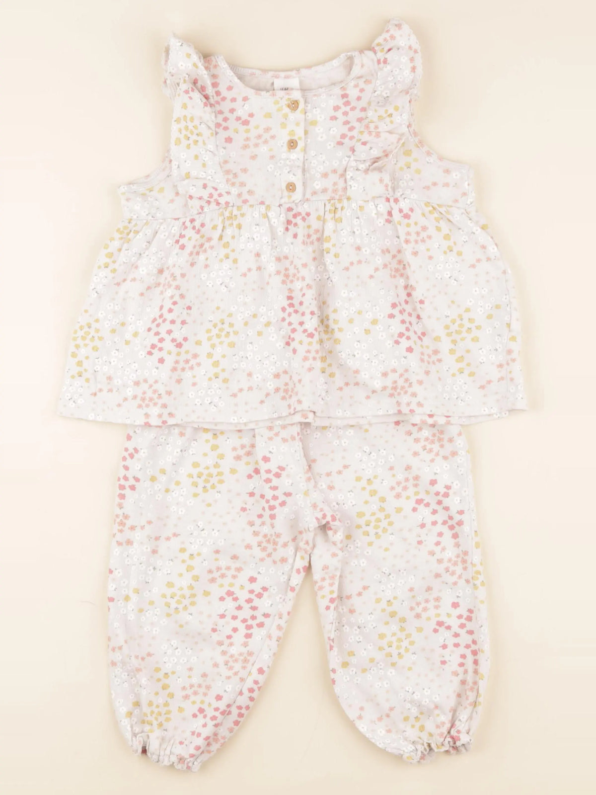 H&M - pyjama coton multicolore - 12/18 mois