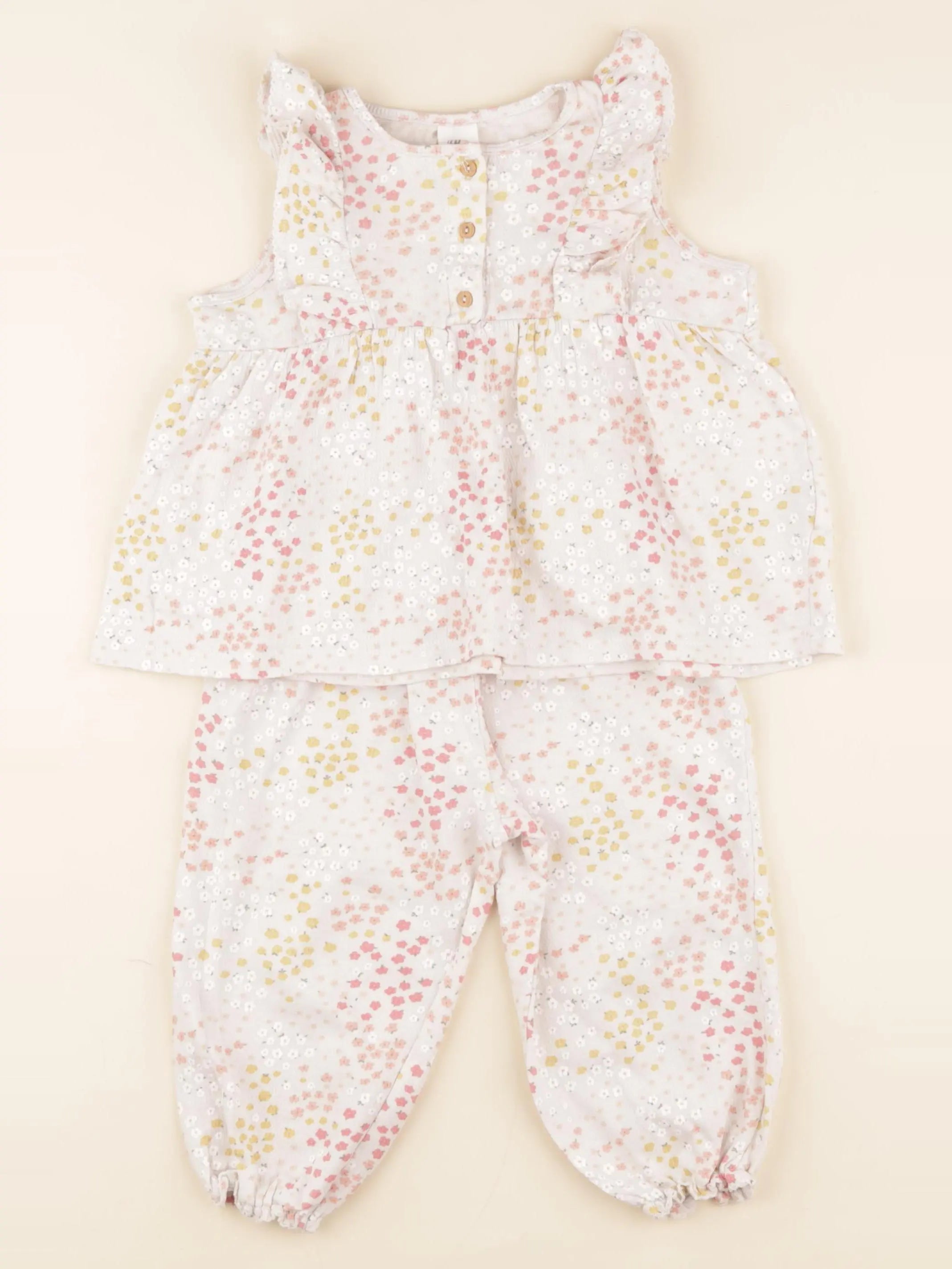 H&M - pyjama coton multicolore - 12/18 mois