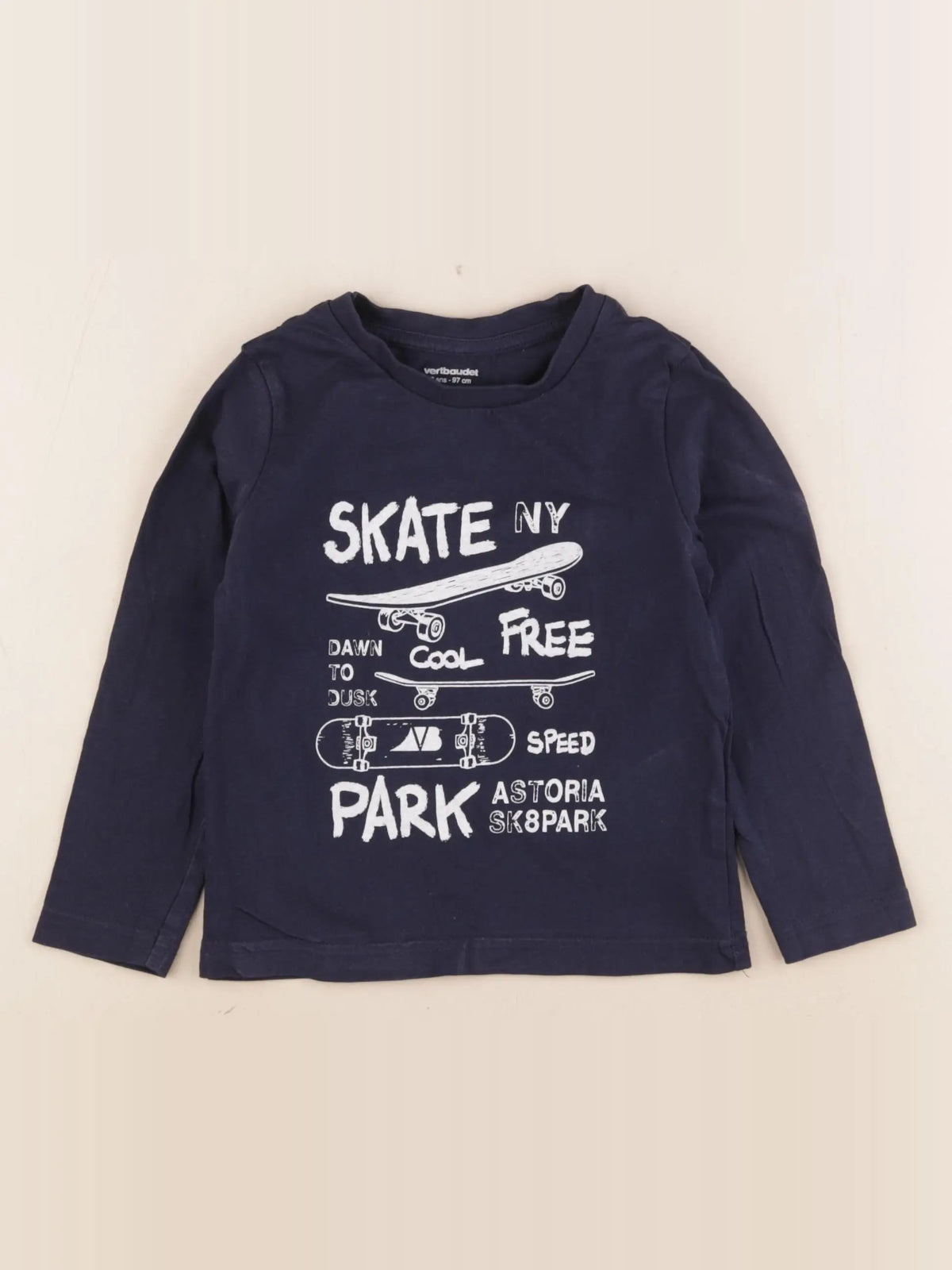 Vertbaudet - tee-shirt bleu - 3 ans