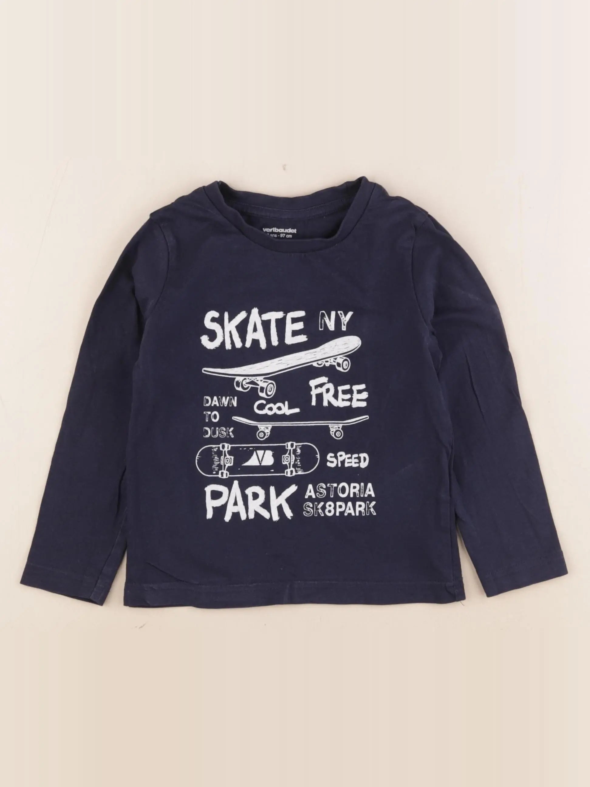 Vertbaudet - tee-shirt bleu - 3 ans