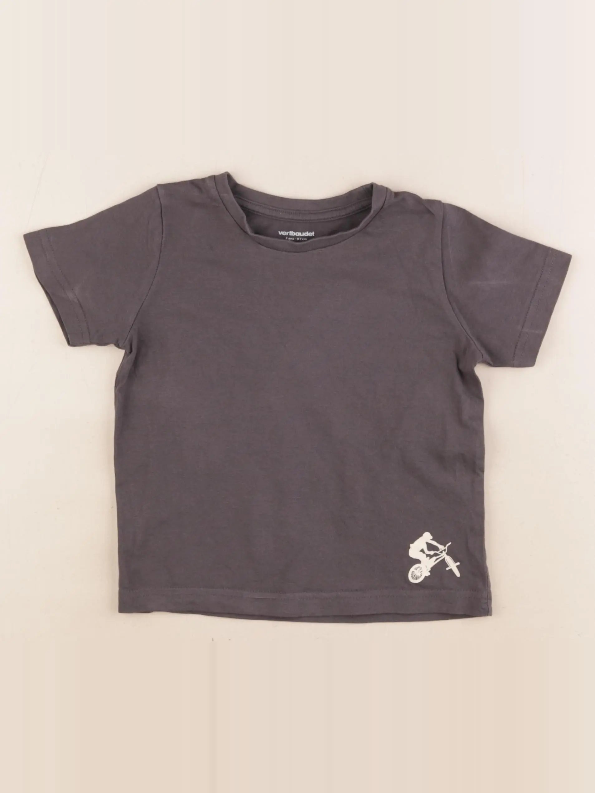 Vertbaudet - tee-shirt gris - 3 ans