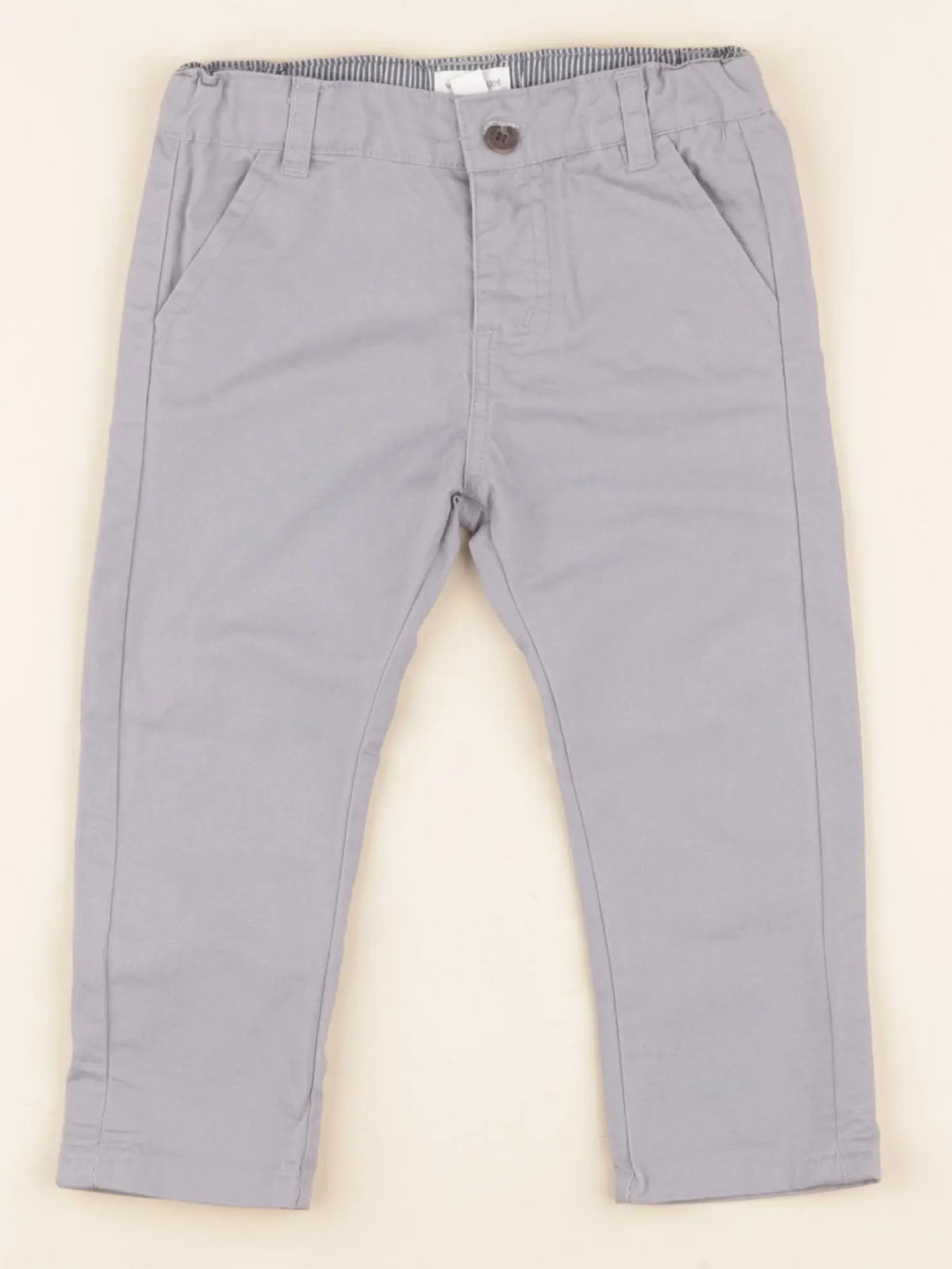 Vertbaudet - pantalon gris - 12 mois
